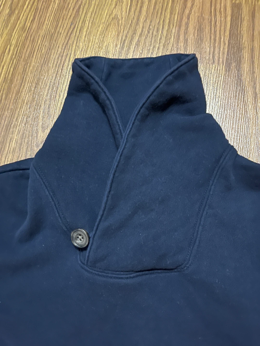 GapKids boys’ small shawl collar pullover, navy - photo 2