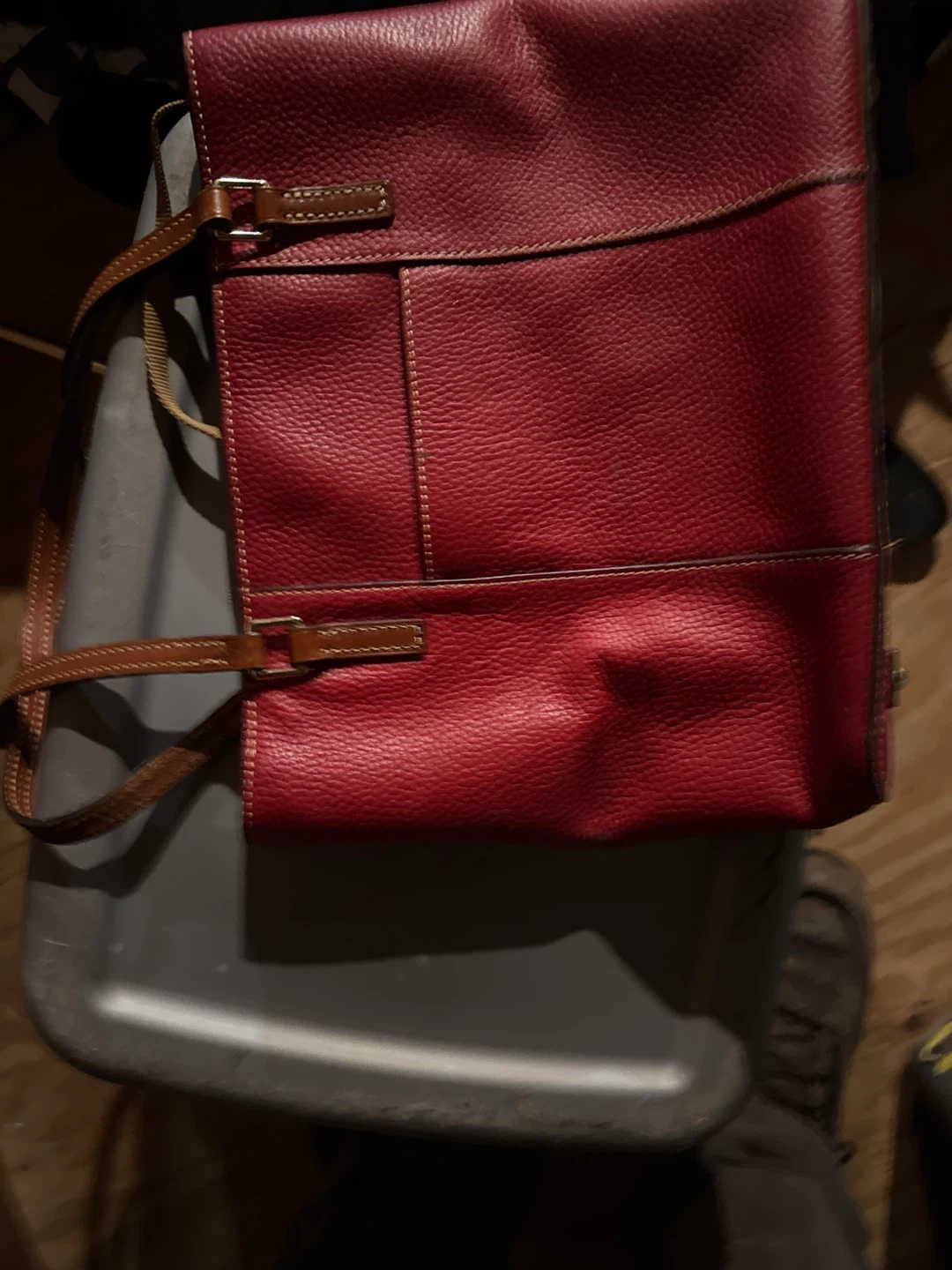 Dooney & Bourke Red Leather Satchel Handbag - photo 2