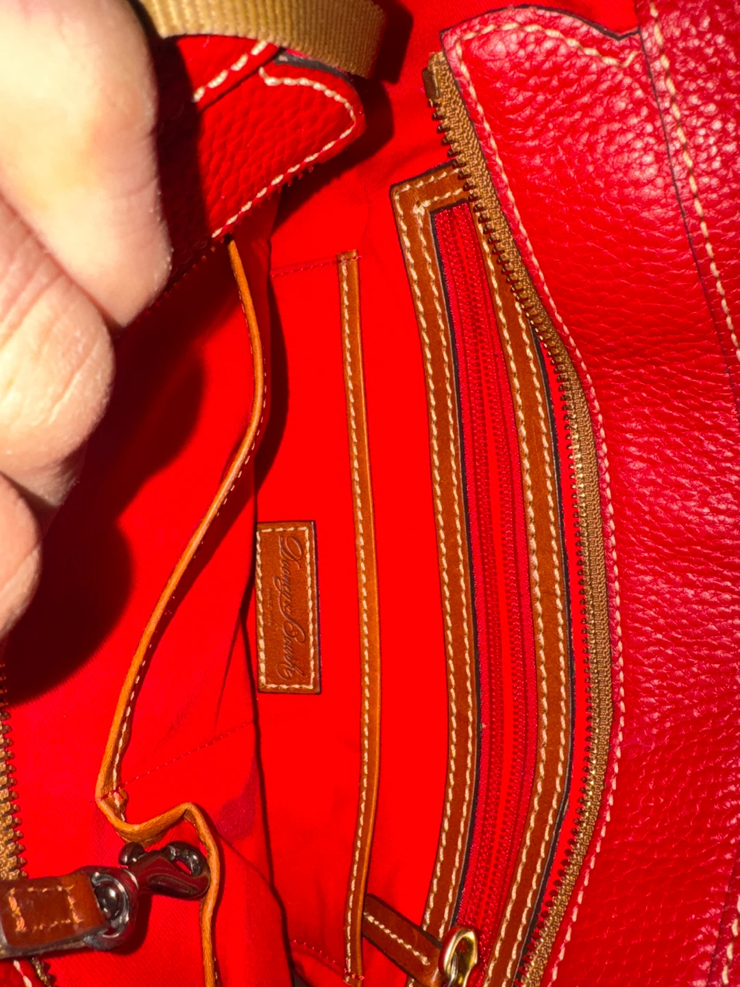 Dooney & Bourke Red Leather Satchel Handbag - photo 3