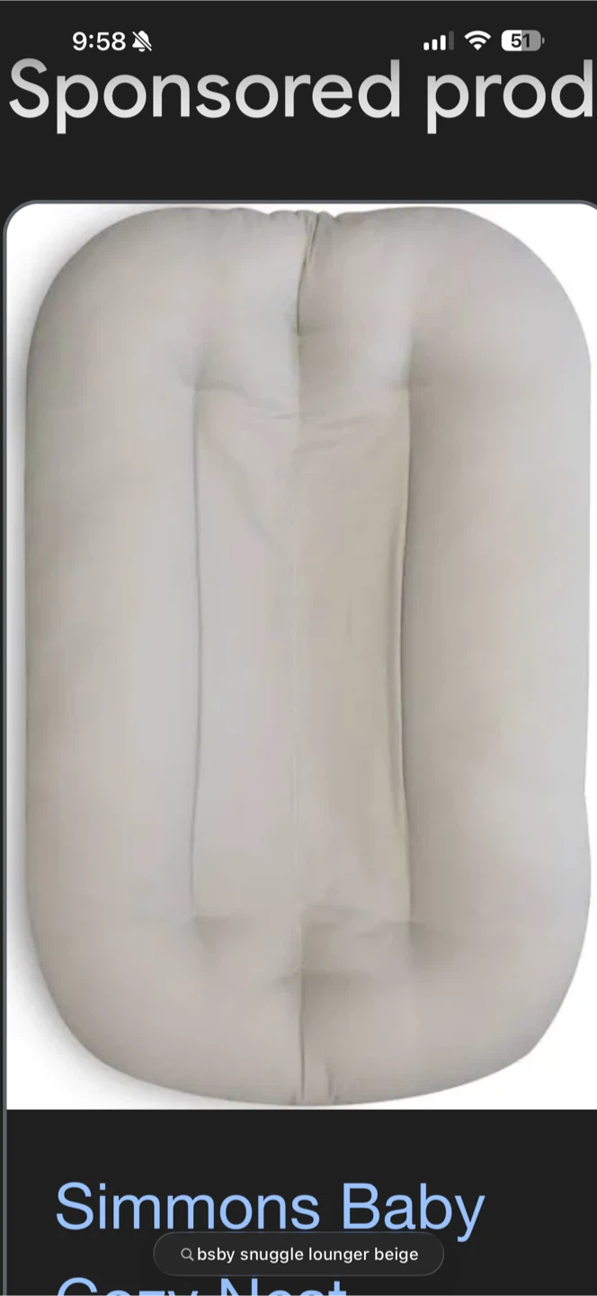 Baby snuggle lounger beige