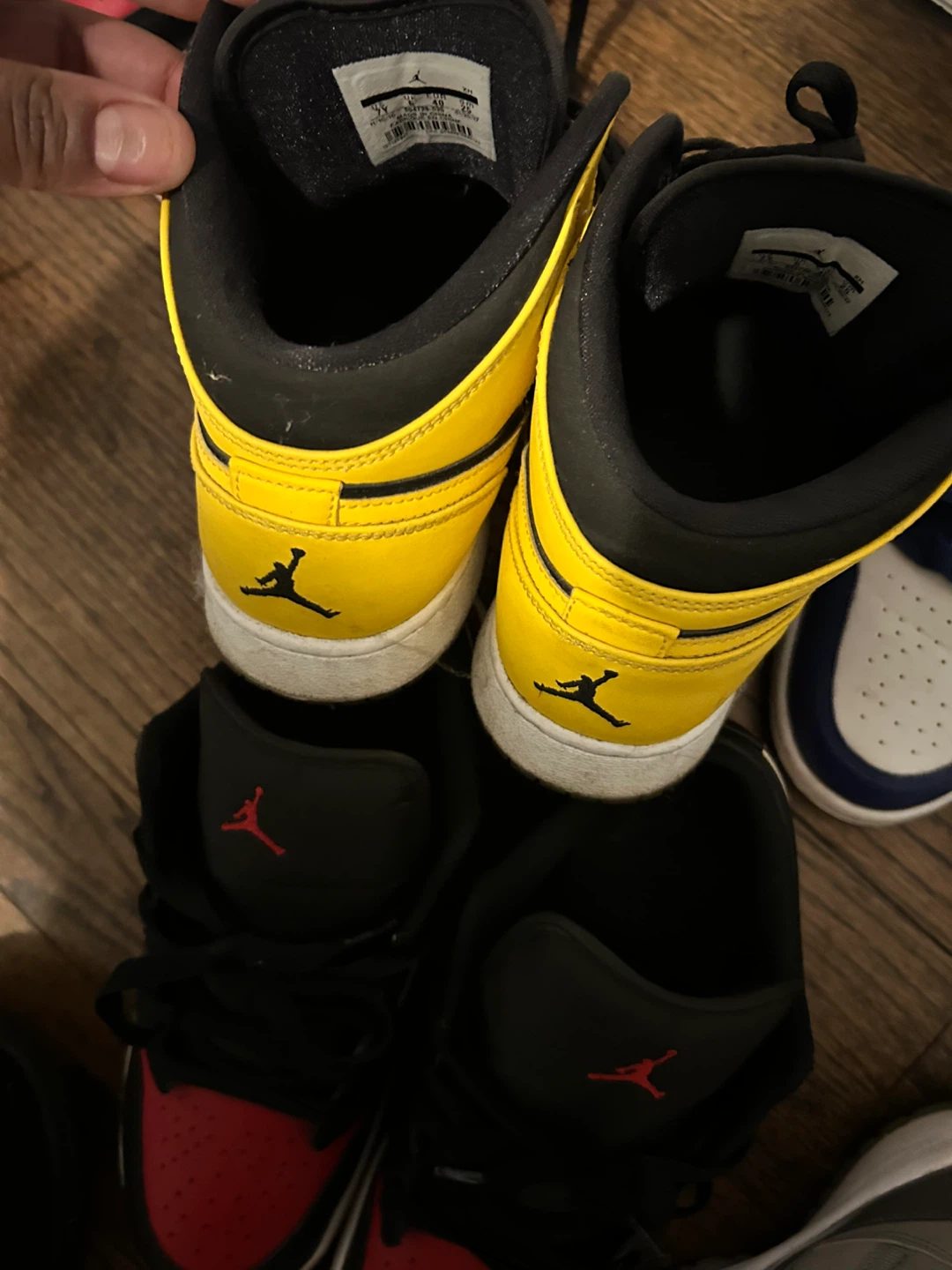 Air Jordan 1 Mid Yellow Black Sneakers - photo 4