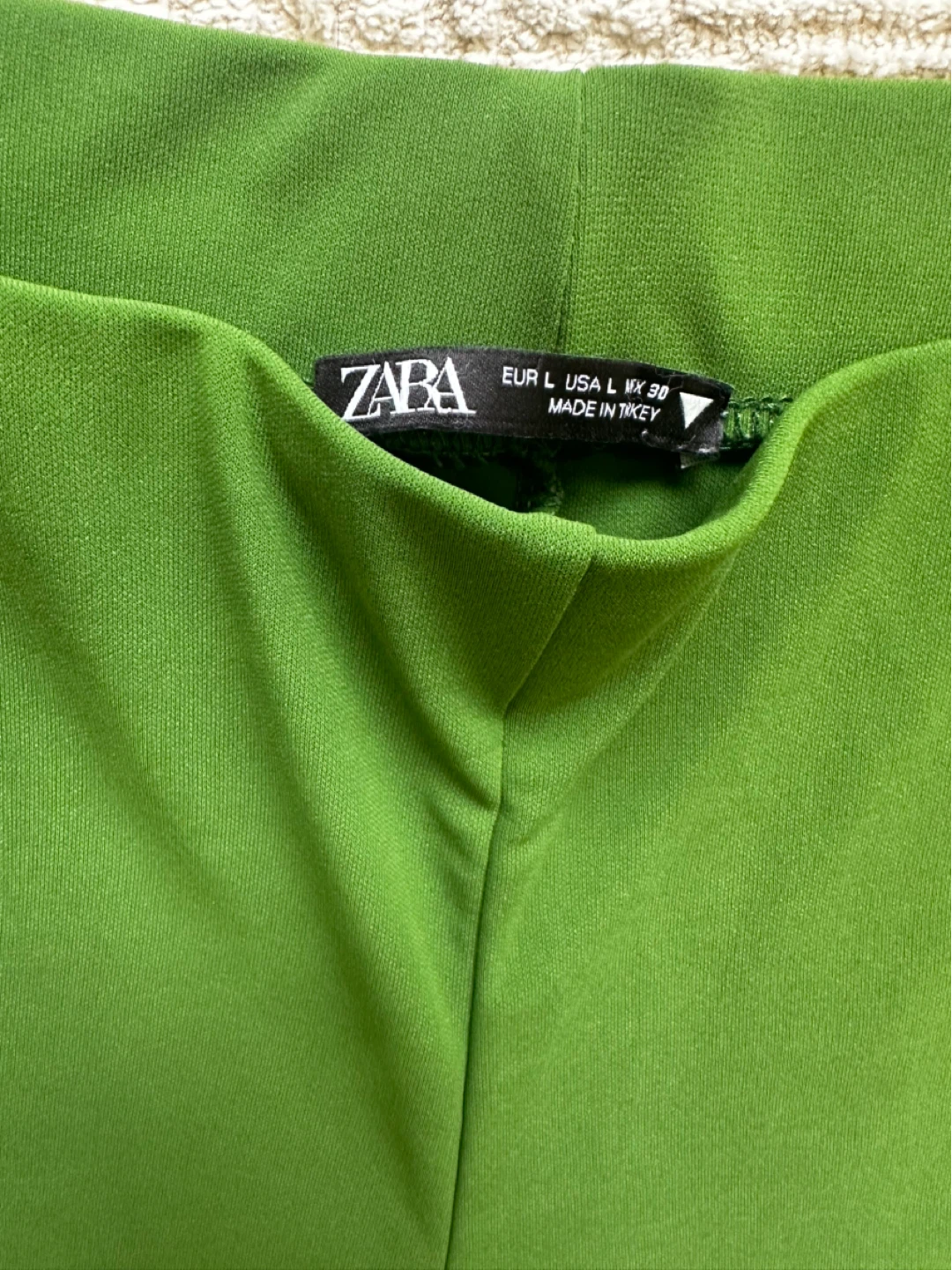 ZARA Green Flare Leggings - Size L - photo 3