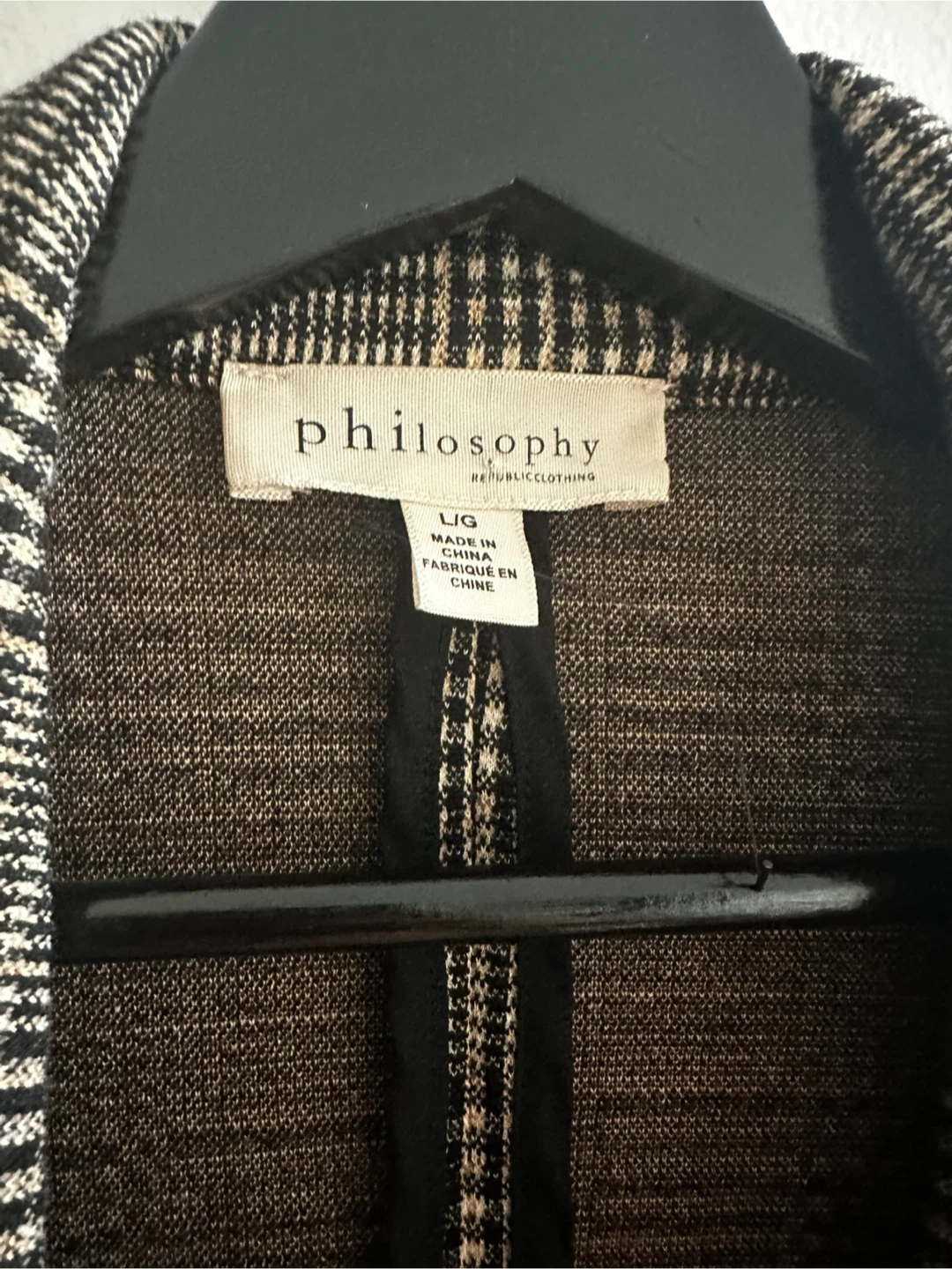Philosophy Plaid Blazer Jacket - Size L - photo 3