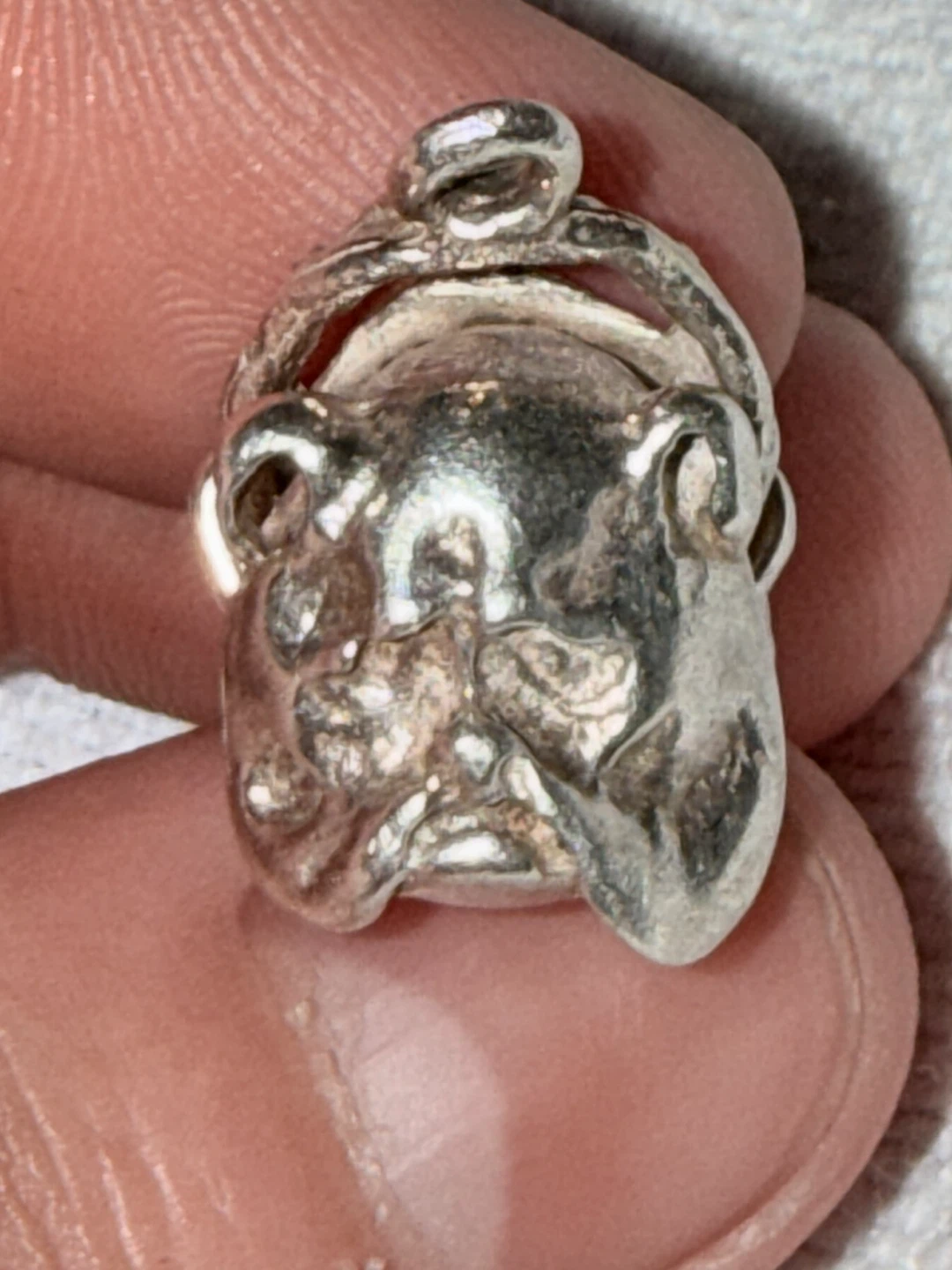 Sterling Silver Pug Dog Charm Pendant