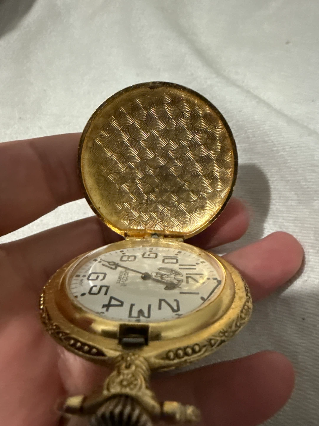 Gold Tone Eagle Pocket Watch - photo 4