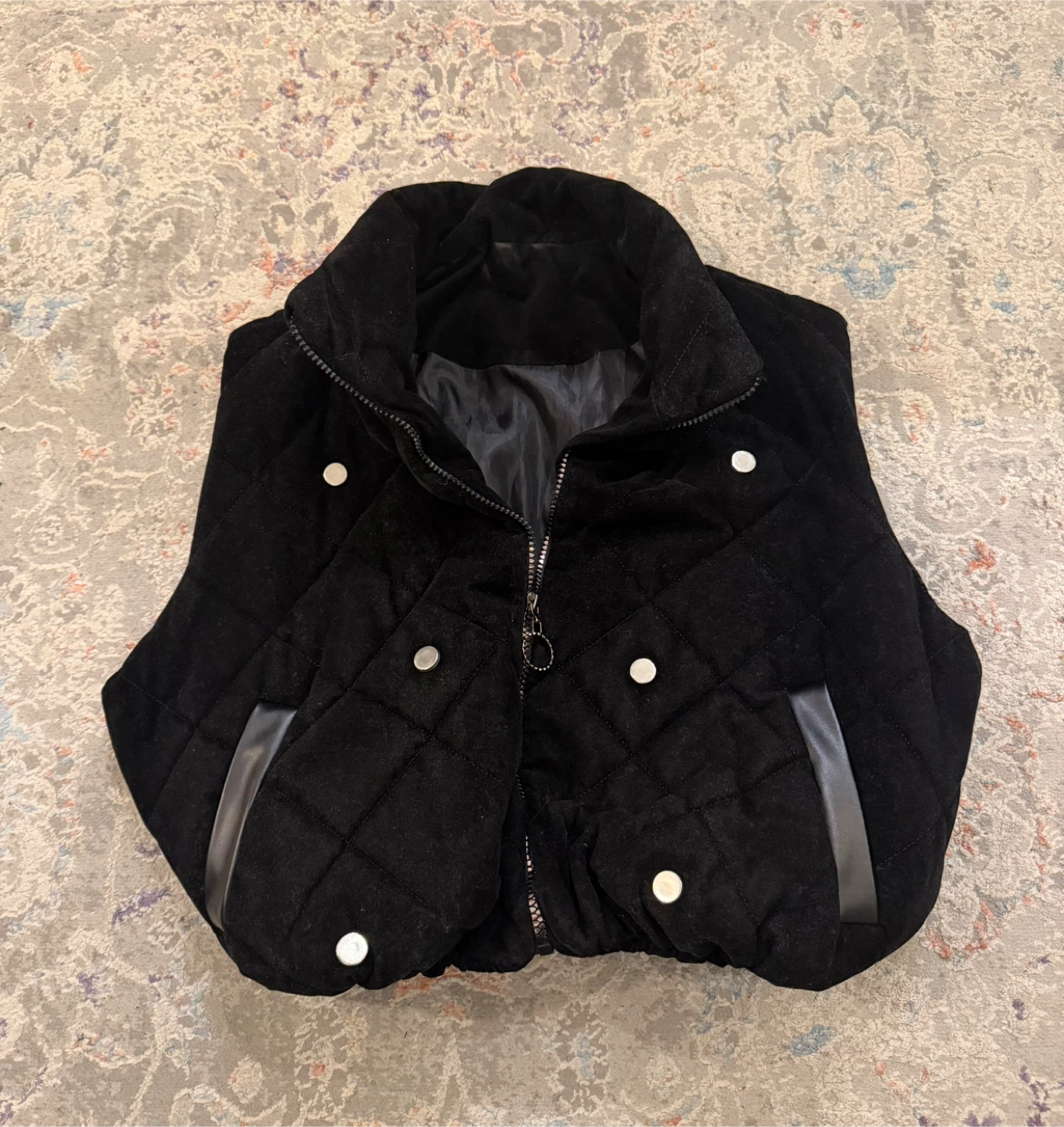 Black Quilted Vest
