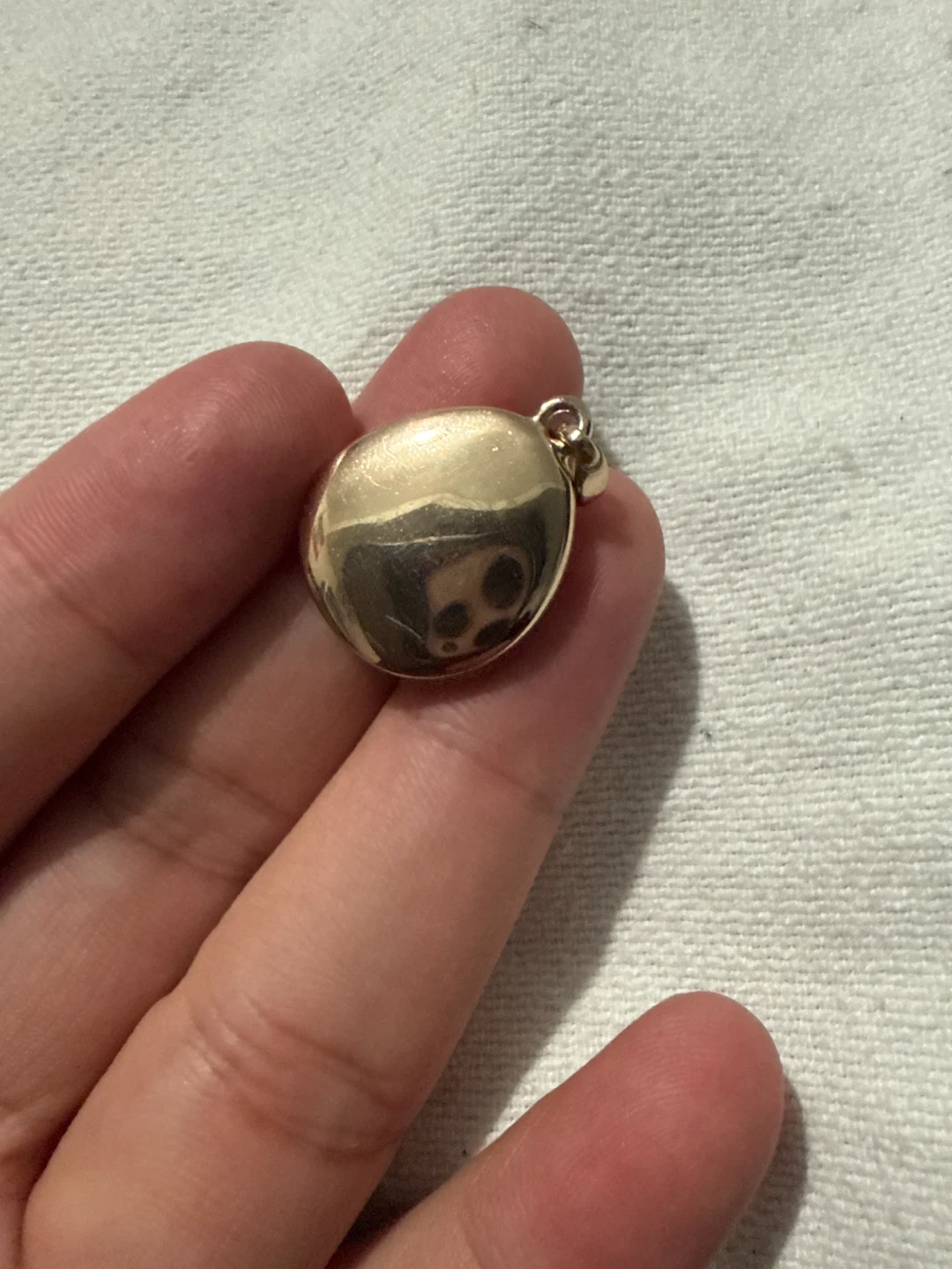 Gold Tone Pendant with Jasper Stone and Rhinestones - photo 2