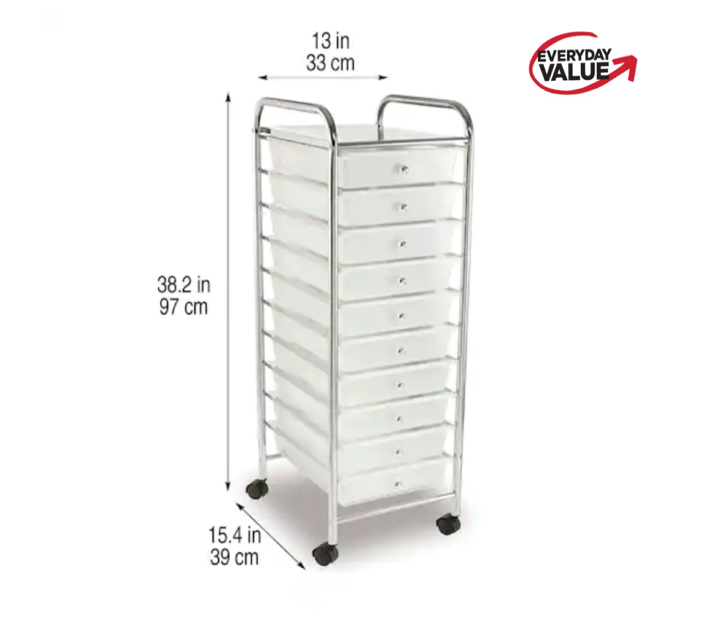 Simply Tidy 10 Drawer Rolling Cart - photo 2