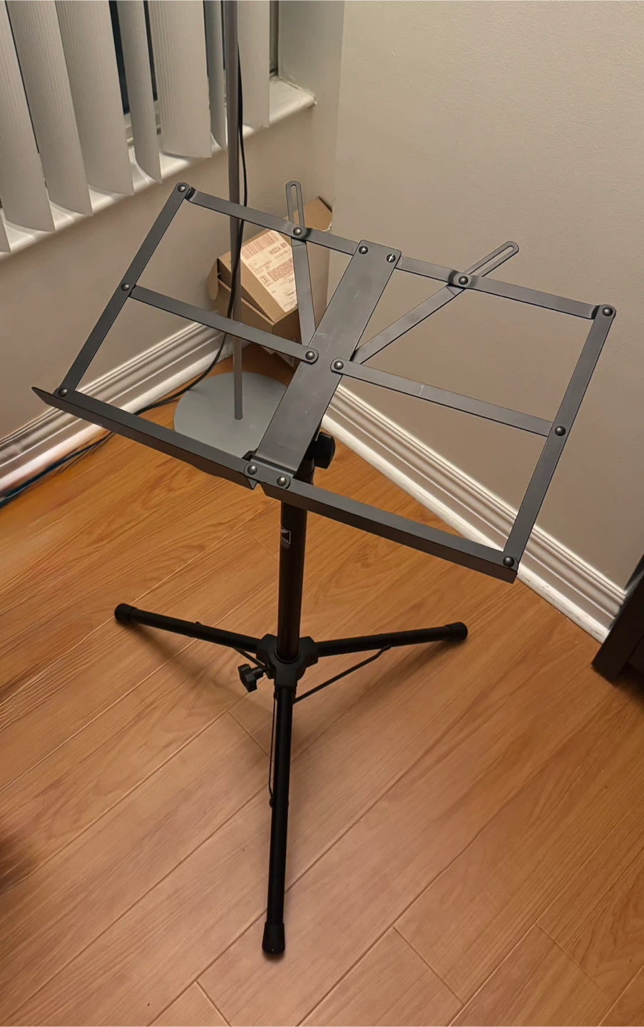 Black Music Stand with Carrying Bag