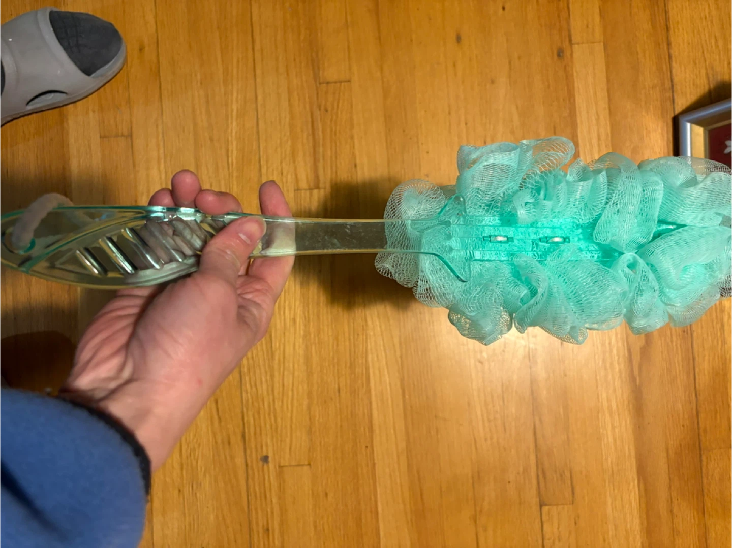 Long Handle Bath Shower Body Brush Loofah Sponge - photo 2