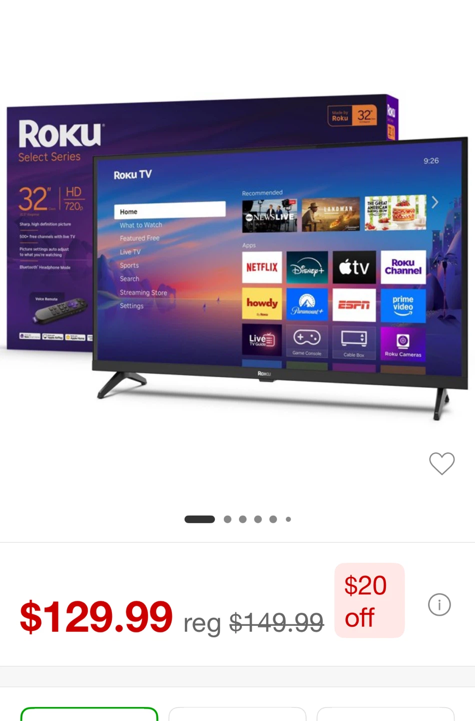 Roku Select Series 32" HD 720p Smart TV - photo 2