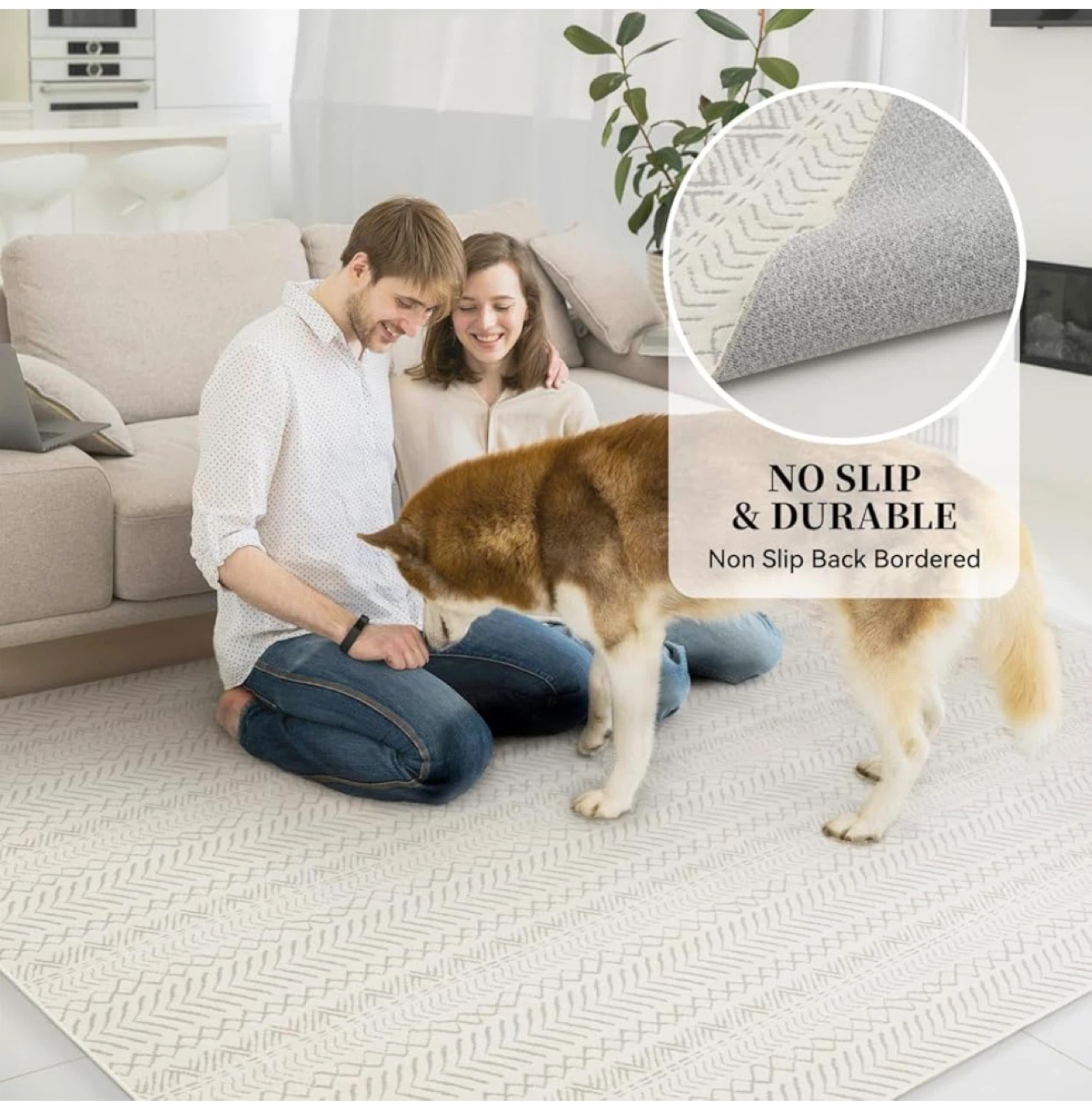 9x12 Feet White Geometric Area Rug - 3D Boho Design - photo 4
