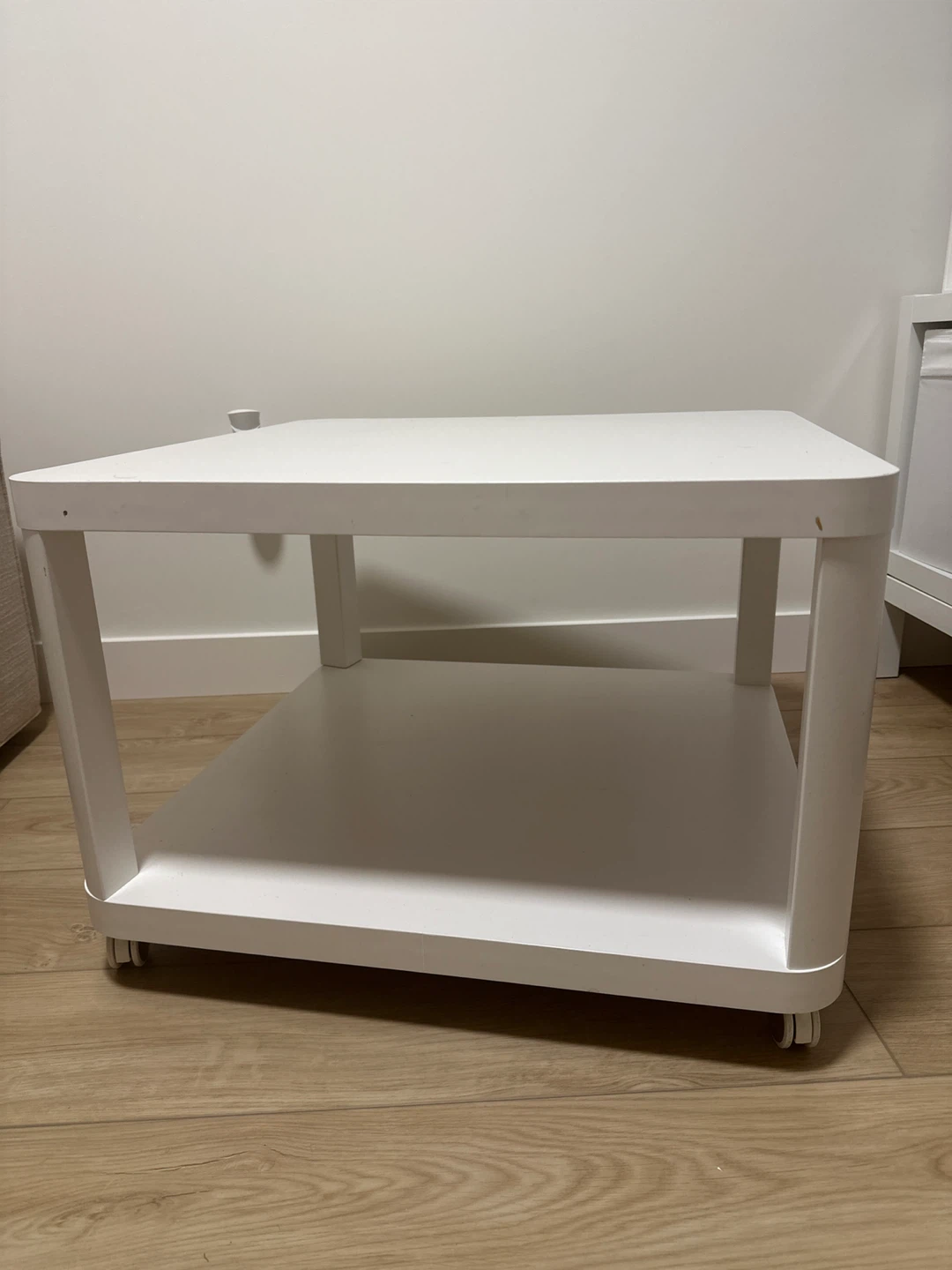 IKEA White Coffee Table with Shelf