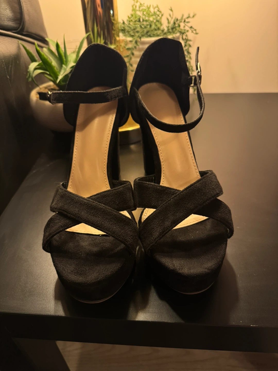 Black Suede Platform Heels - photo 5