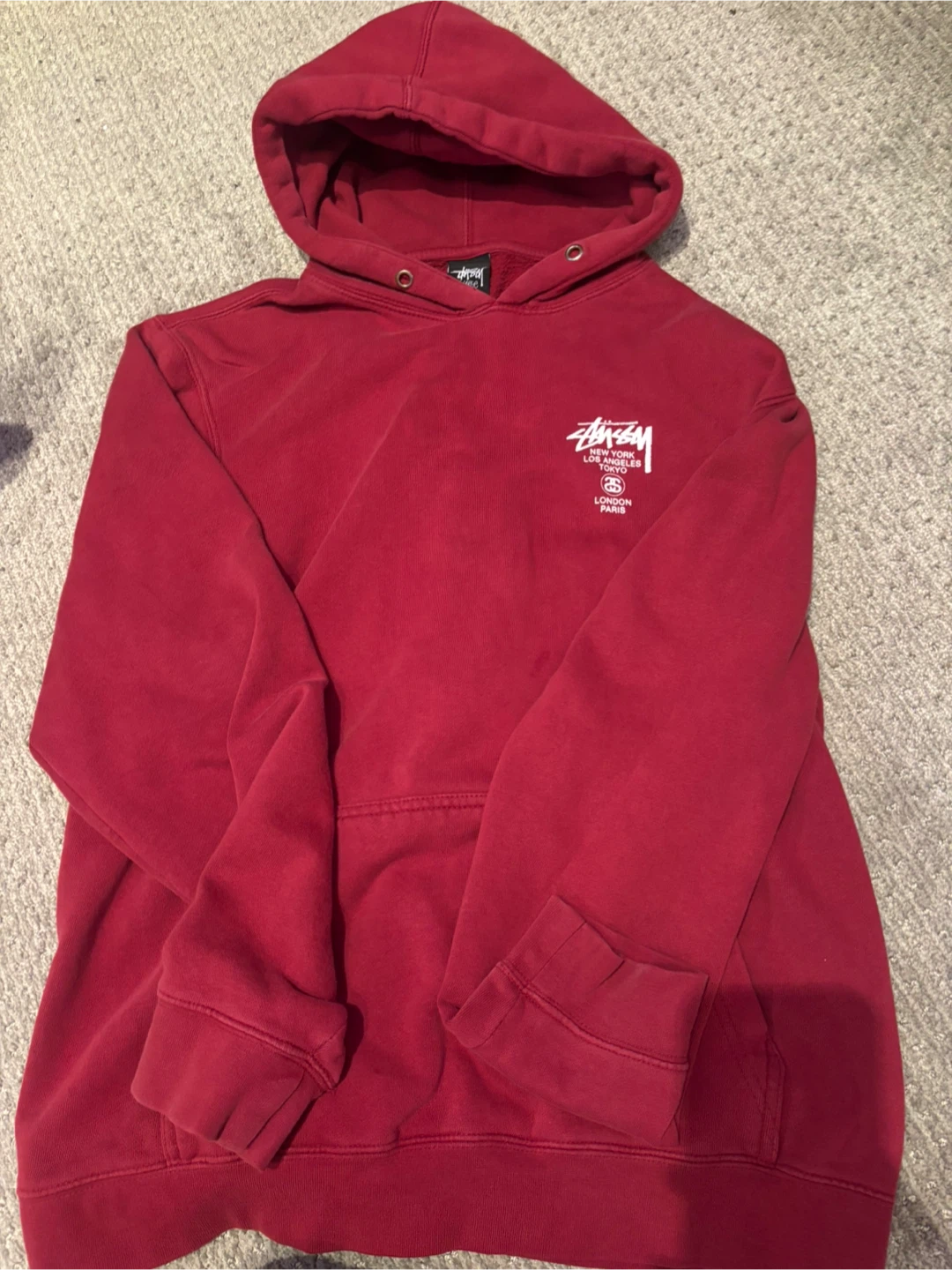 Stüssy Red Hoodie