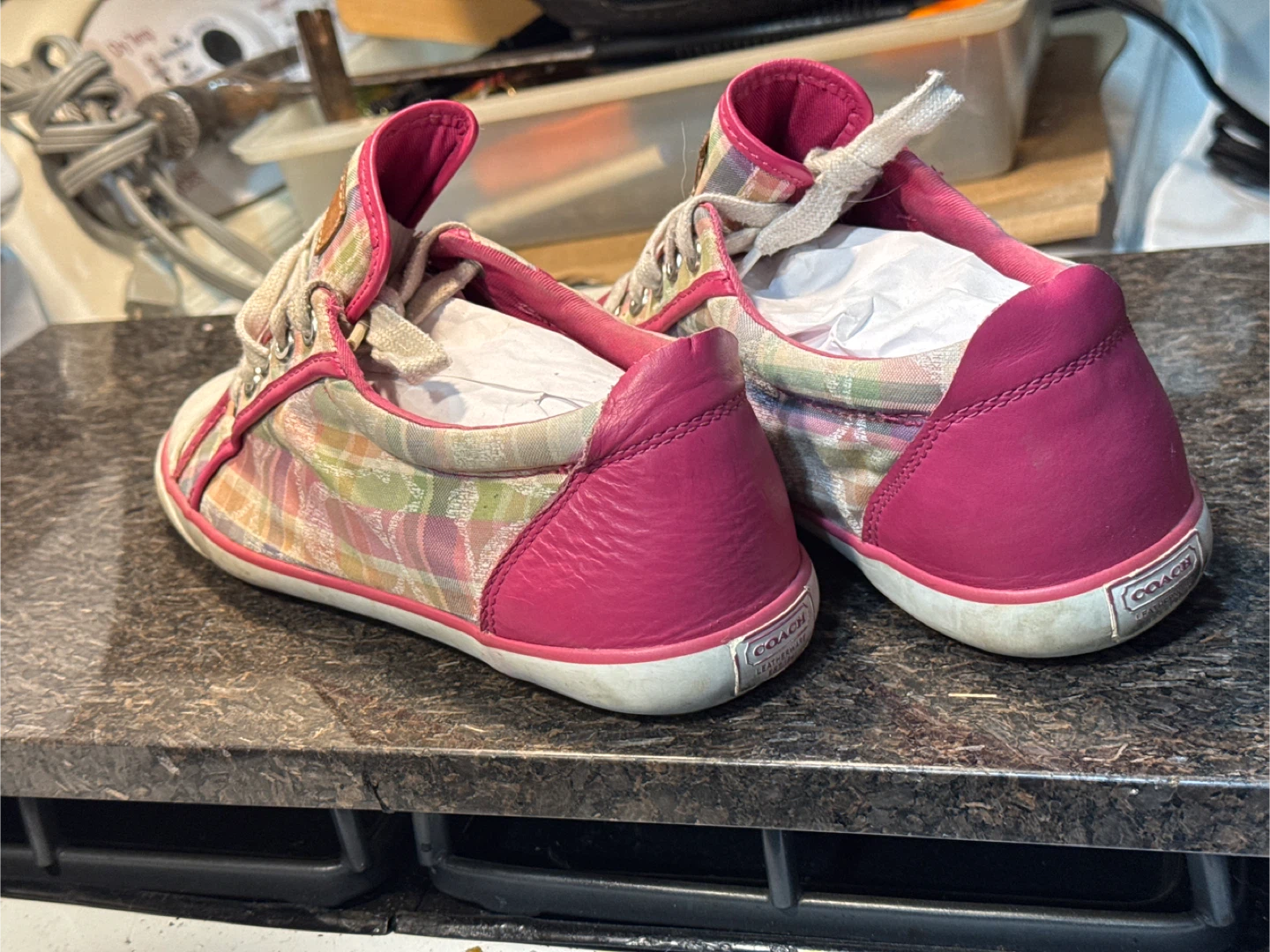 Coach Plaid Sneakers - Women's - photo 3