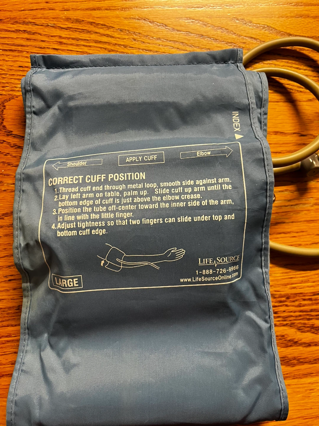 Large cuff size Life Source Digital Blood Pressure Monitor - photo 4