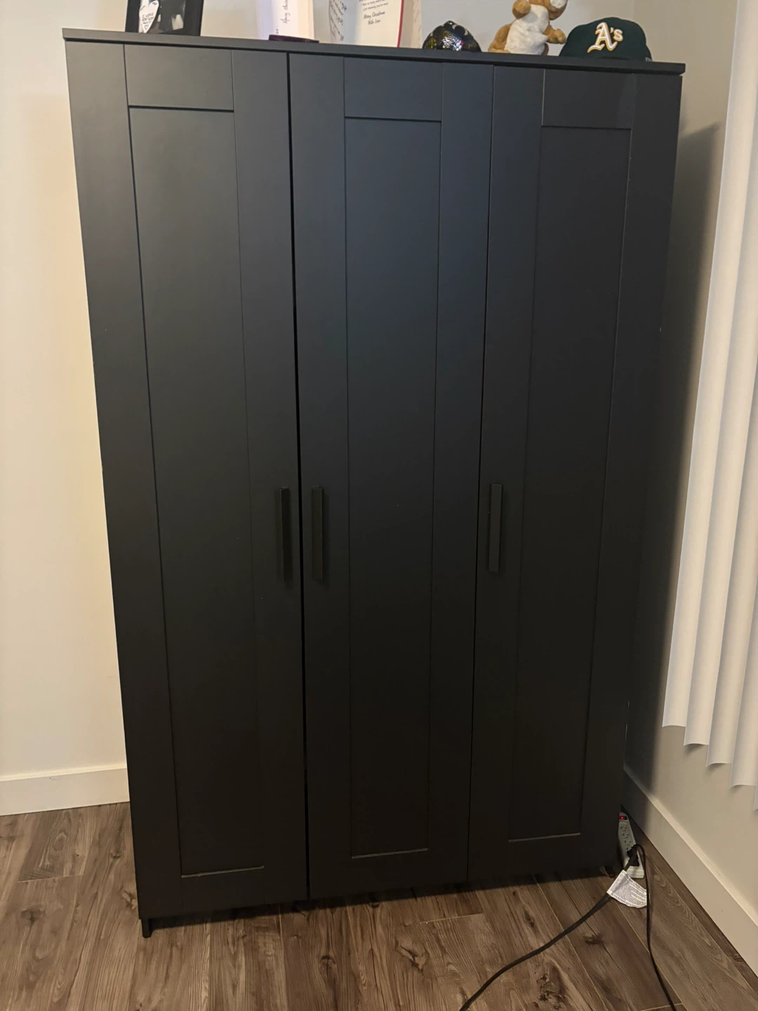 Black 3-Door Wardrobe IKEA