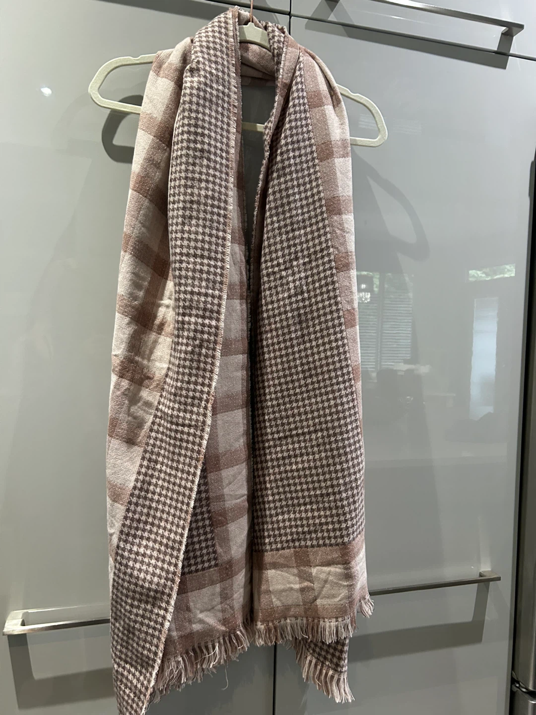 Reversible Plaid Scarves with Fringe - photo 4