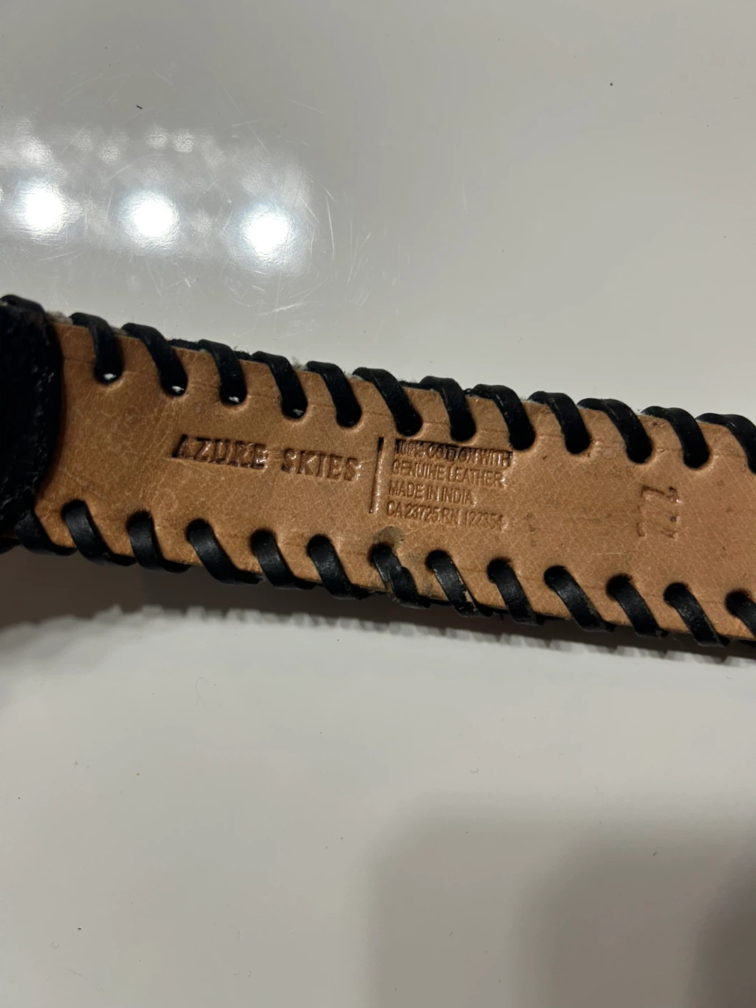 Azure Skies Woven Leather Belt - photo 4