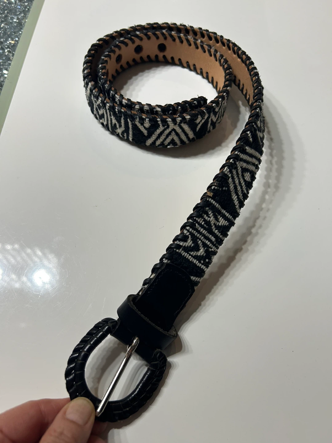 Azure Skies Woven Leather Belt - photo 5