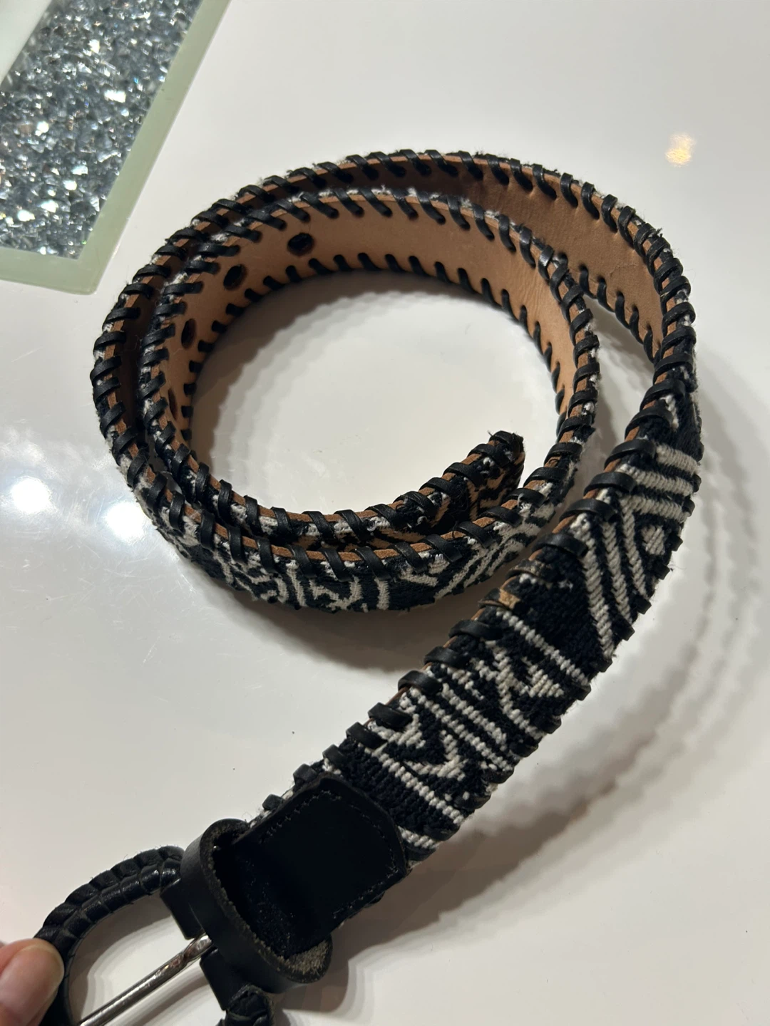 Azure Skies Woven Leather Belt - photo 2
