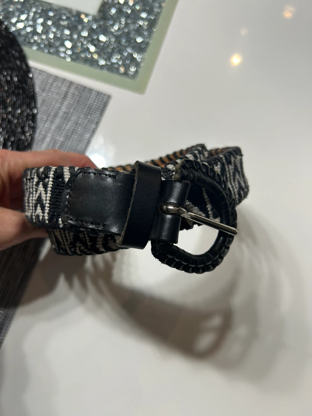 Azure Skies Woven Leather Belt - photo 3