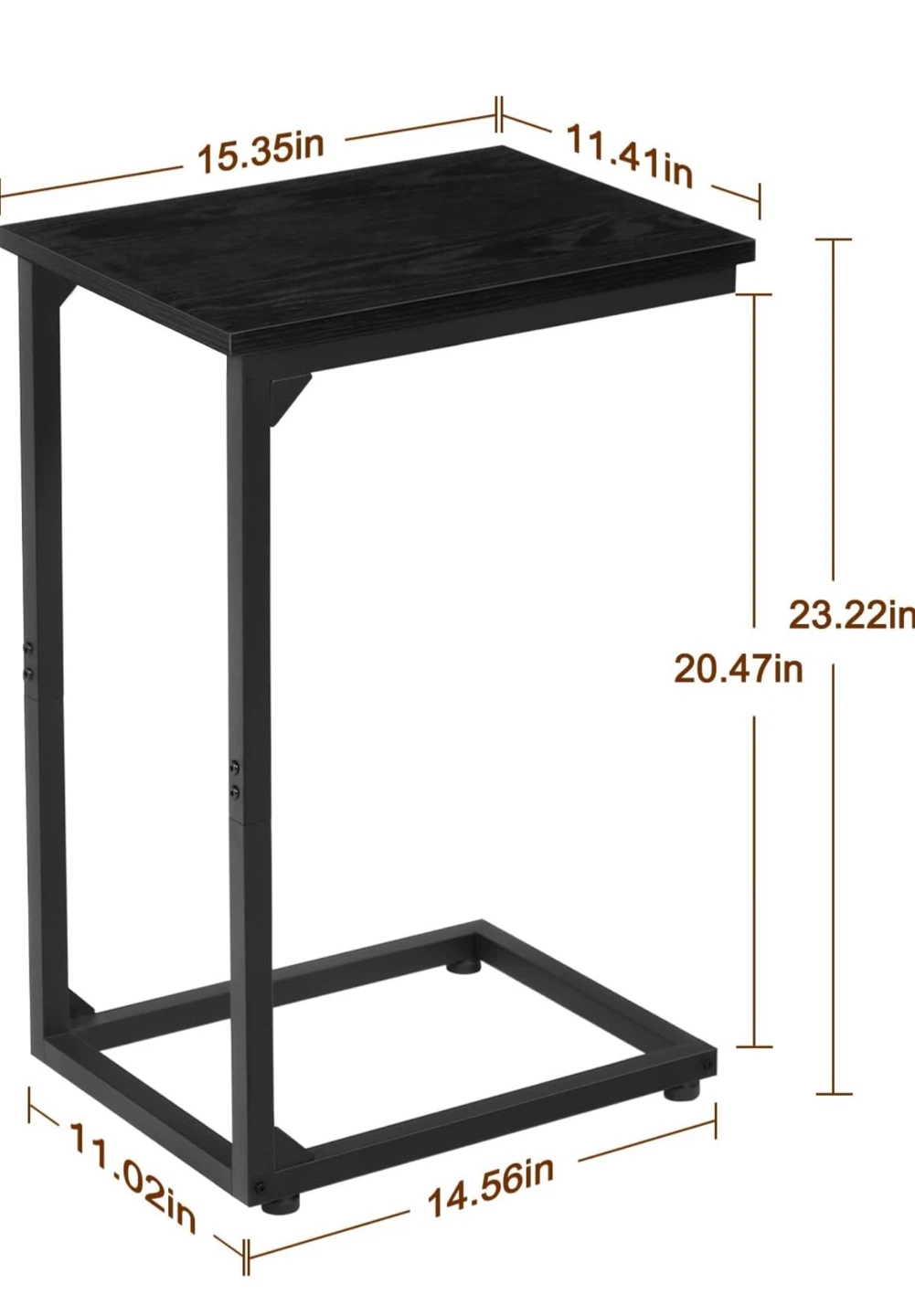 Black C-Table Side Table - photo 3