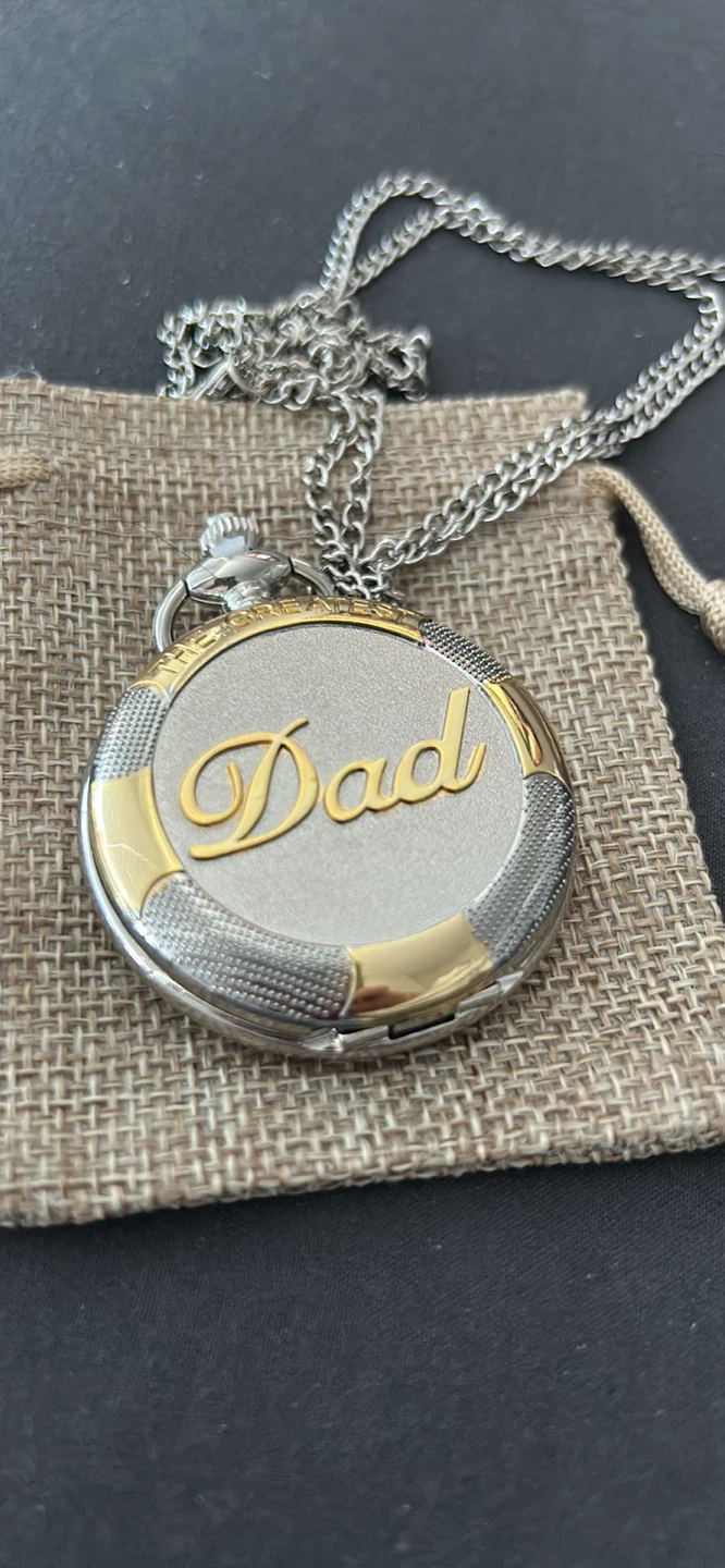 Dad Pocket Watch with Chain