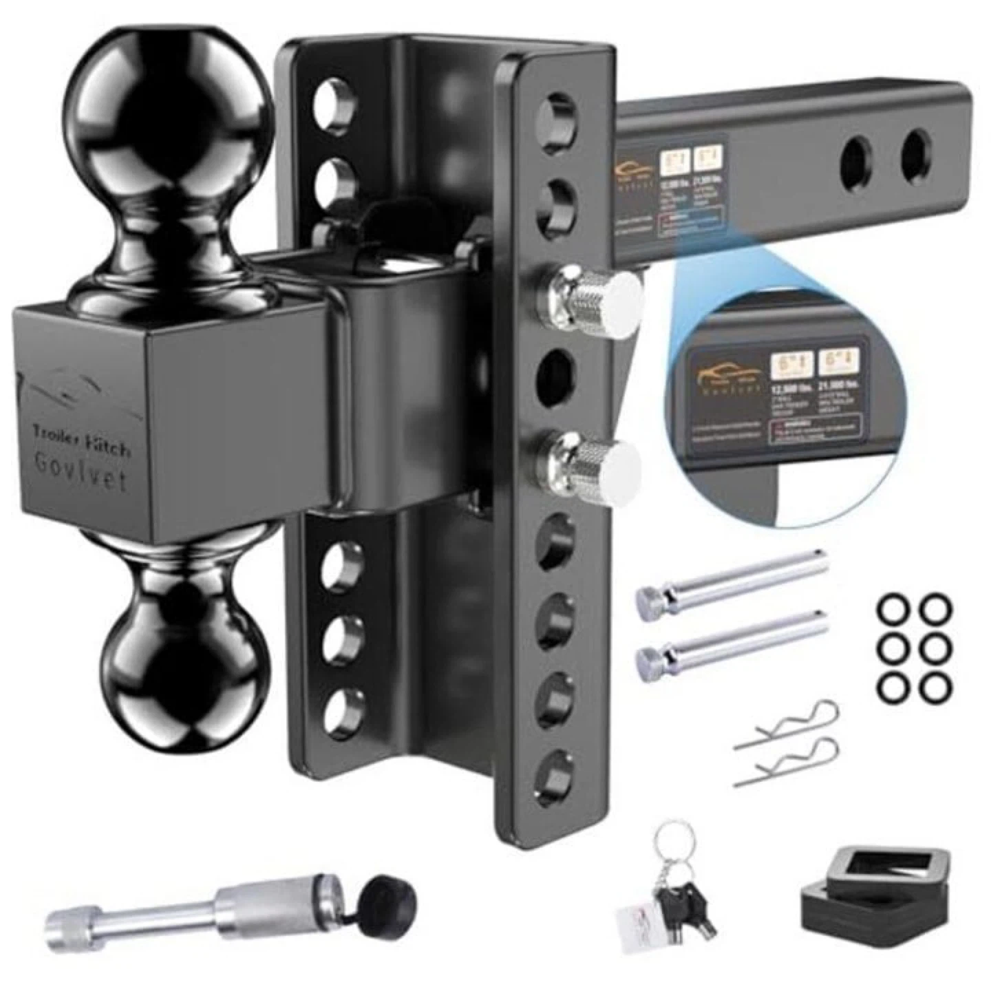 Govlvet Trailer Hitch Ball Mount Kit