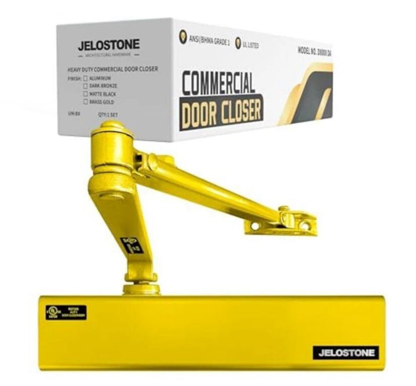 JELOSTONE Heavy Duty Commercial Door Closer - Gold