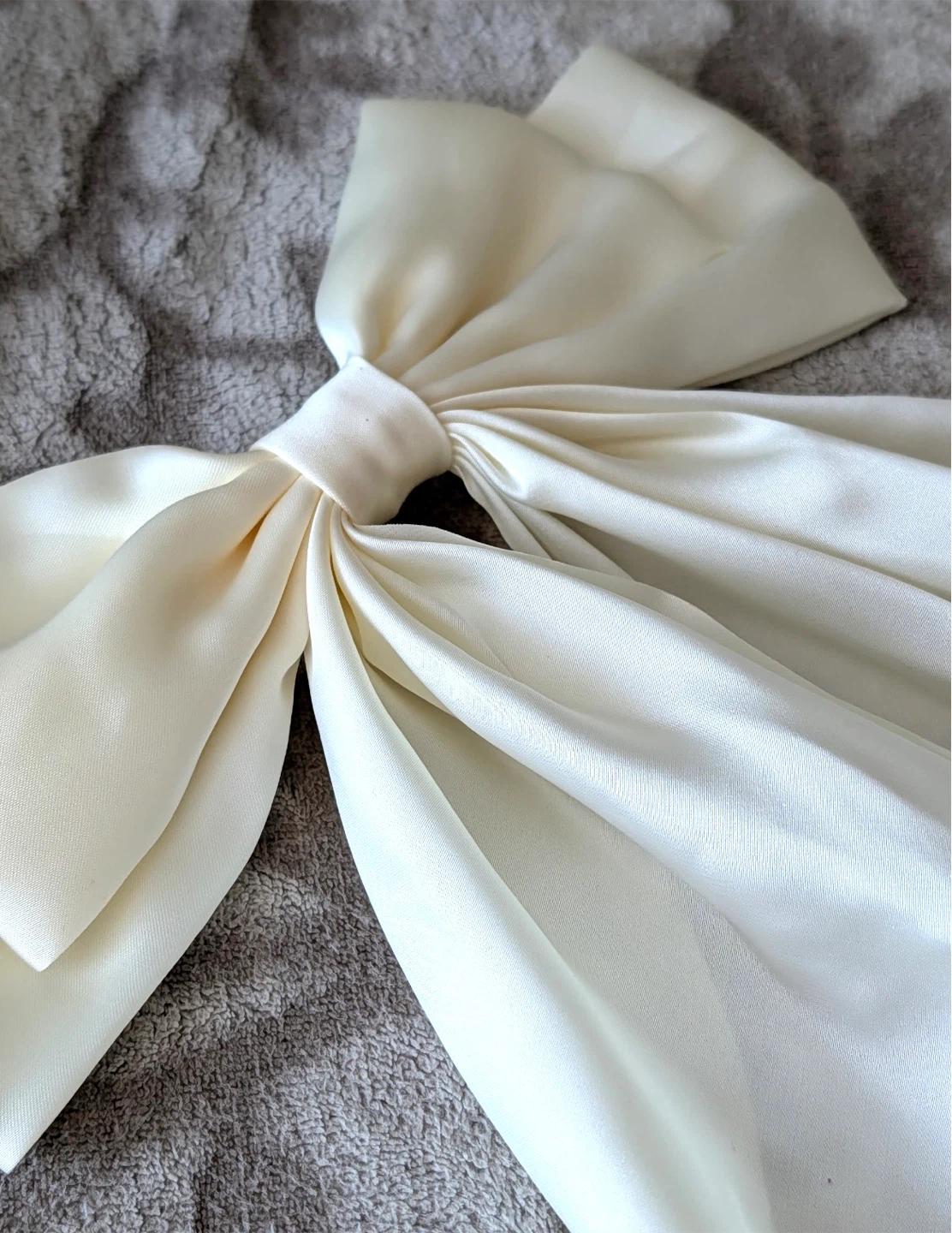 Creamy White bridal Hair Bow Clip - photo 4