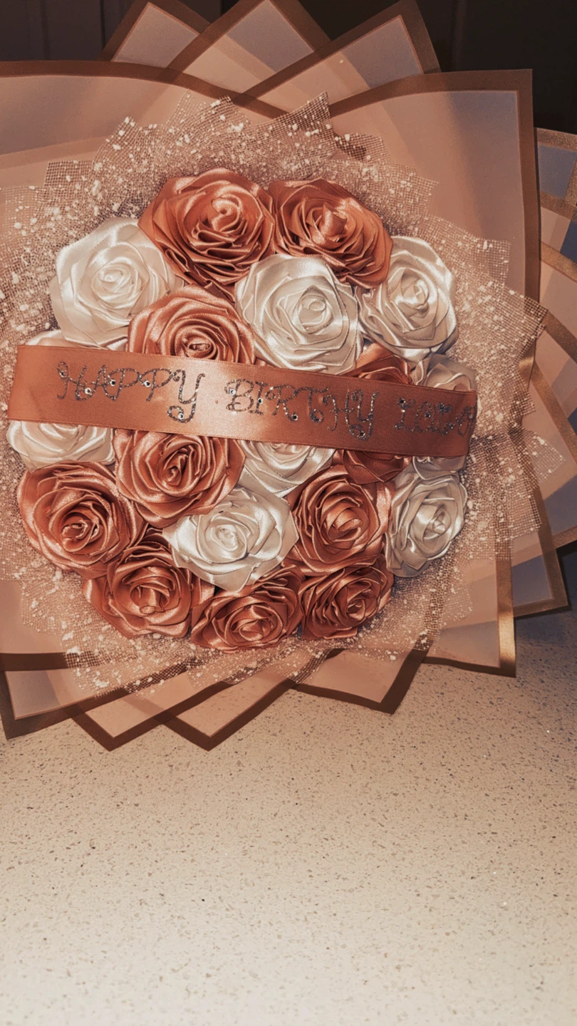 Satin Rose Bouquet - Happy Birthday - photo 4