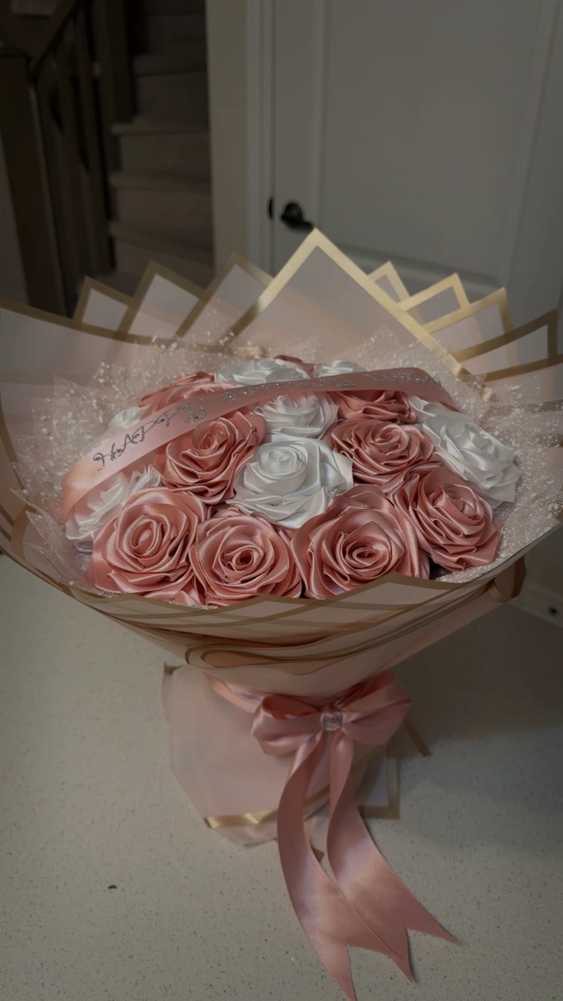 Satin Rose Bouquet - Happy Birthday - photo 2