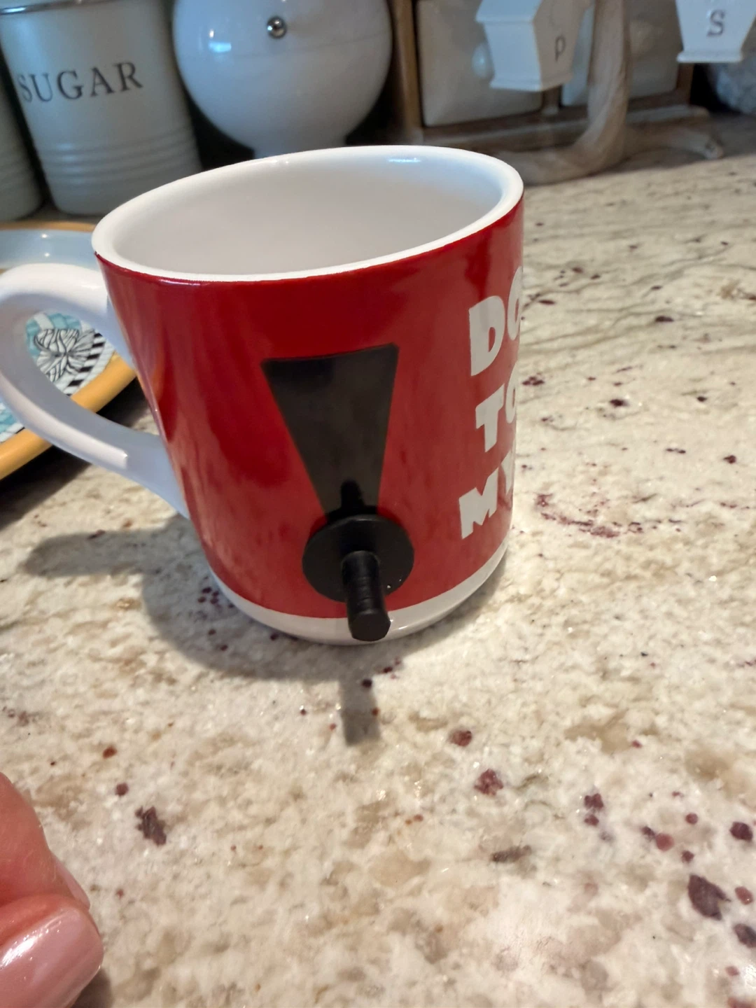 Red "Do Not Touch My Mug" Ceramic Mug🏆 - photo 2