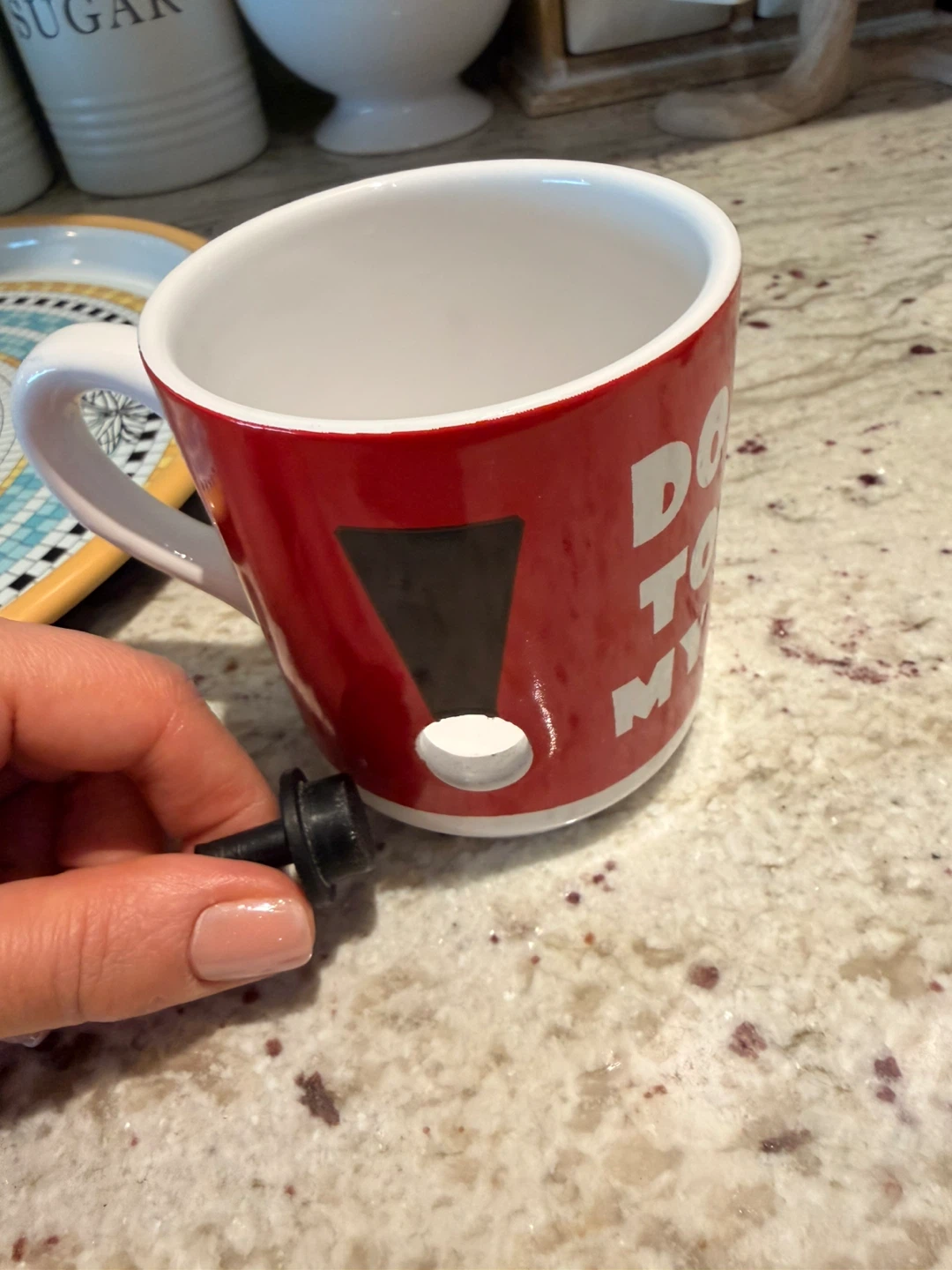 Red "Do Not Touch My Mug" Ceramic Mug🏆 - photo 4