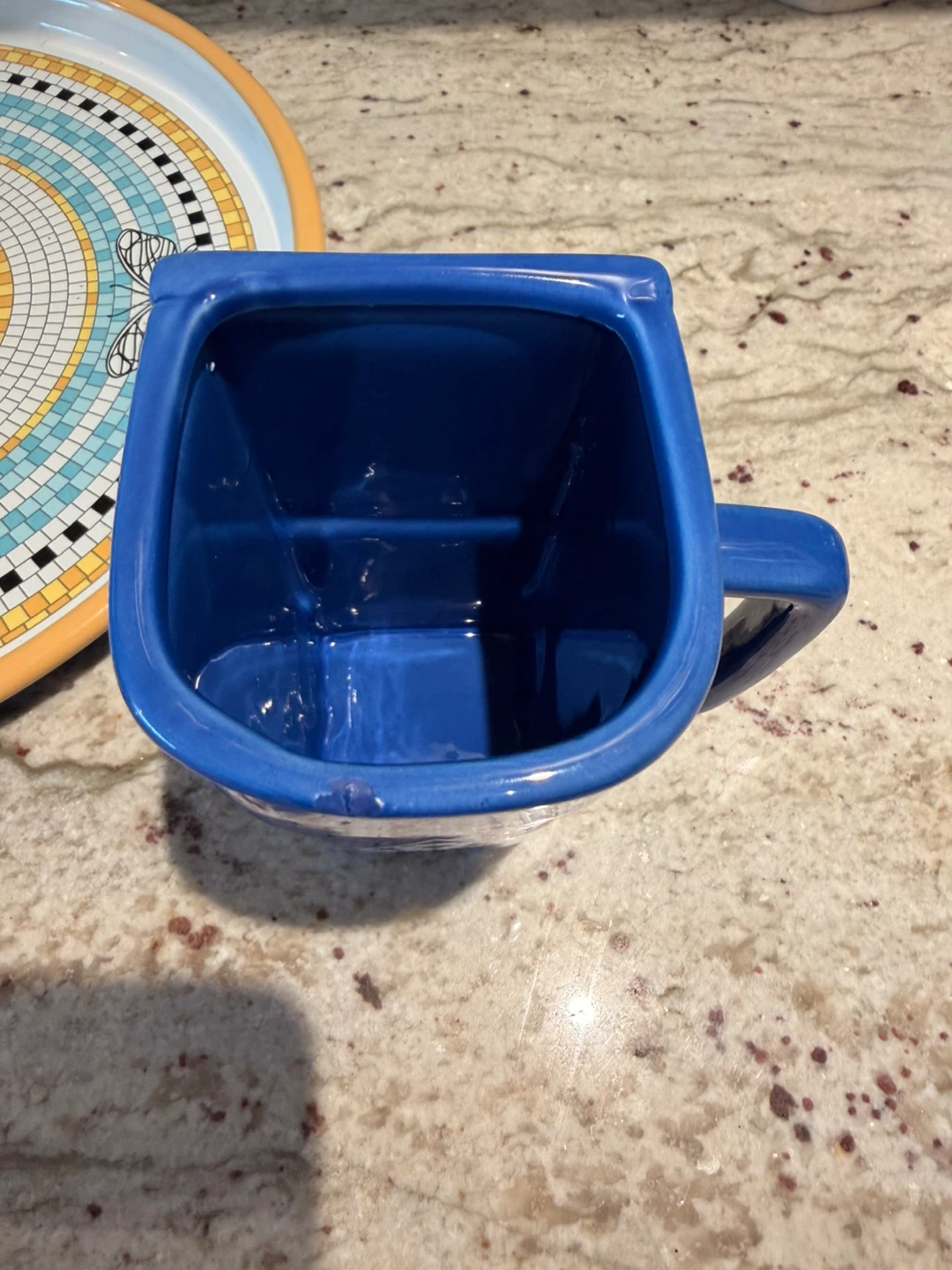 Blue Ceramic "We Recycle" Trash Can Mug🏆 - photo 2