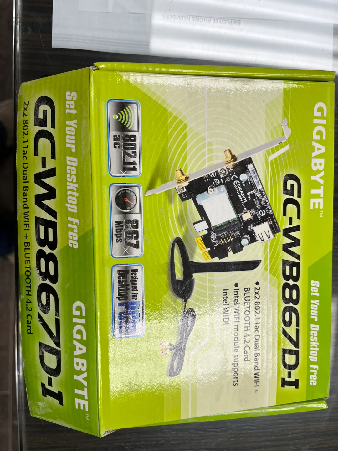 GIGABYTE GC-WB867D-I Dual Band WiFi + Bluetooth 4.2 Card