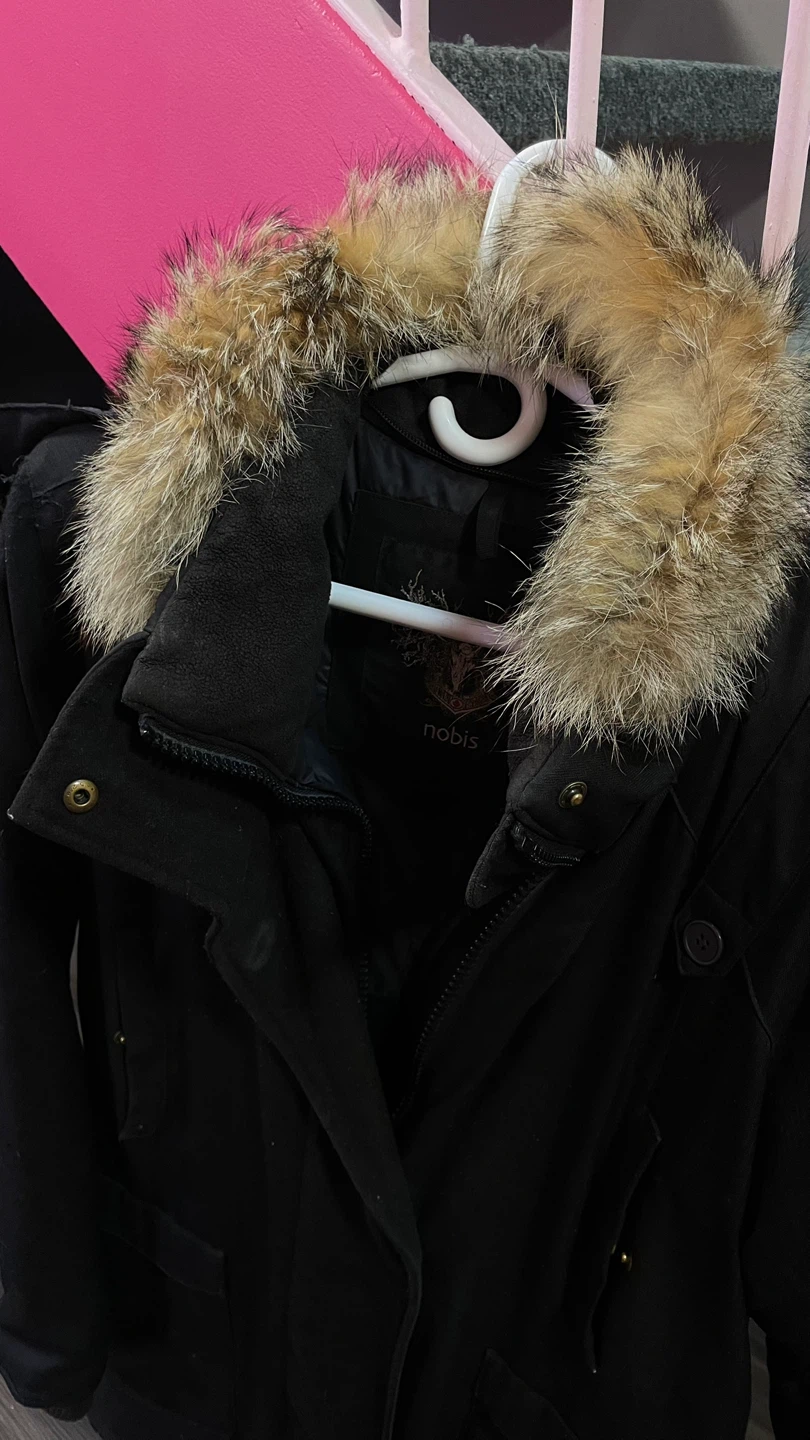 Nobis Black Parka Winter Coat