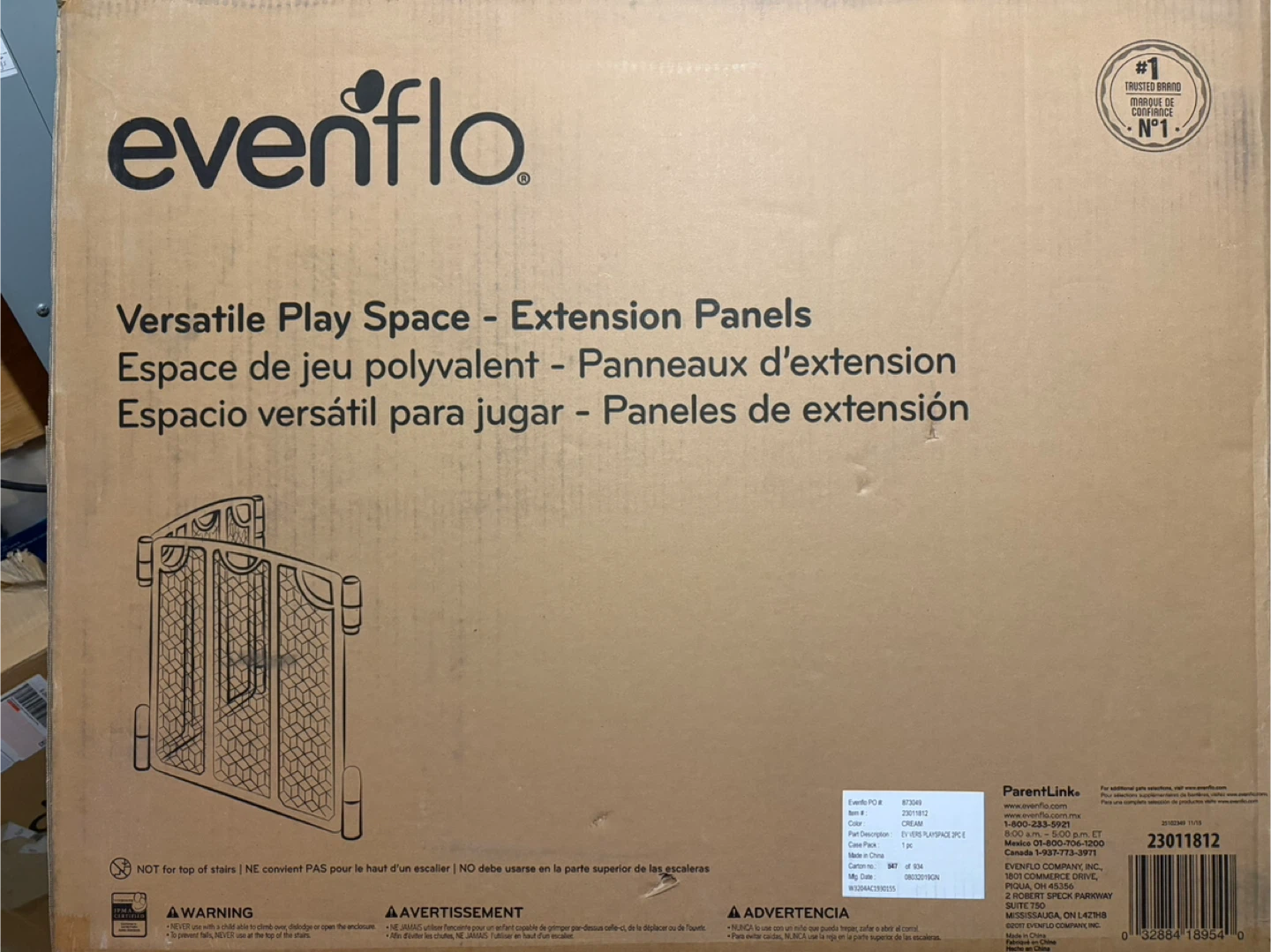 Evenflo Indoor/Outdoor Play Space (6-panel + 2-panel extension) - photo 3