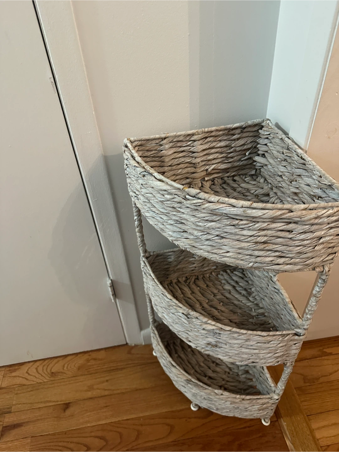 3-Tier Wicker Corner Shelf - photo 2