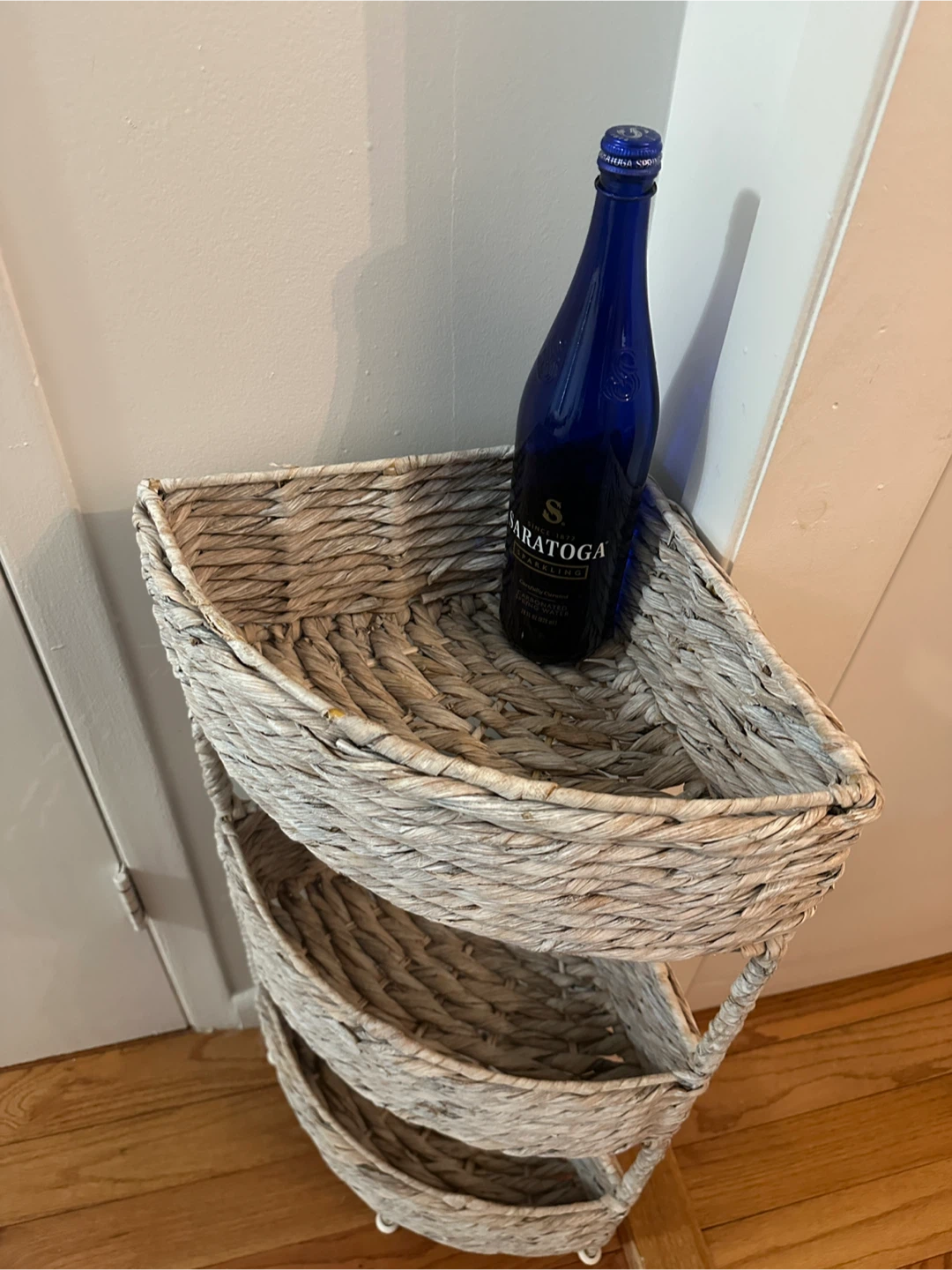 3-Tier Wicker Corner Shelf - photo 3