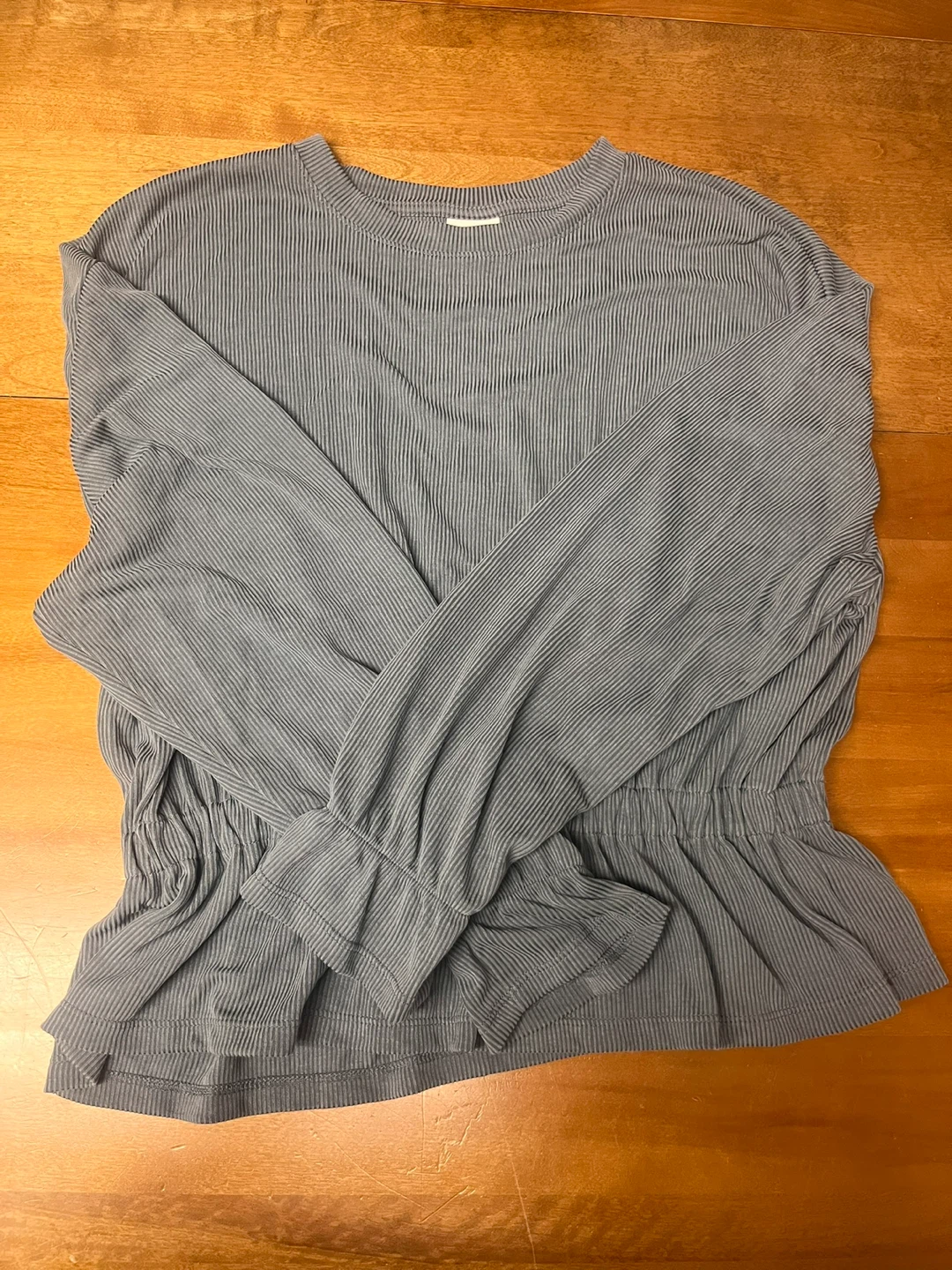 A New Day Grey Ribbed Long Sleeve Top - photo 4