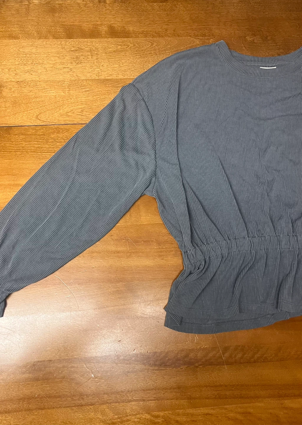 A New Day Grey Ribbed Long Sleeve Top - photo 2