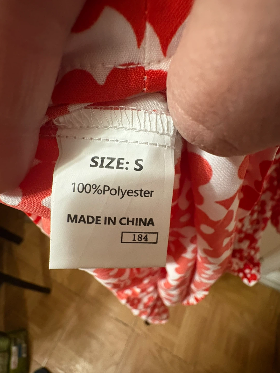 Red and White Floral Maxi Dress Size S - photo 5