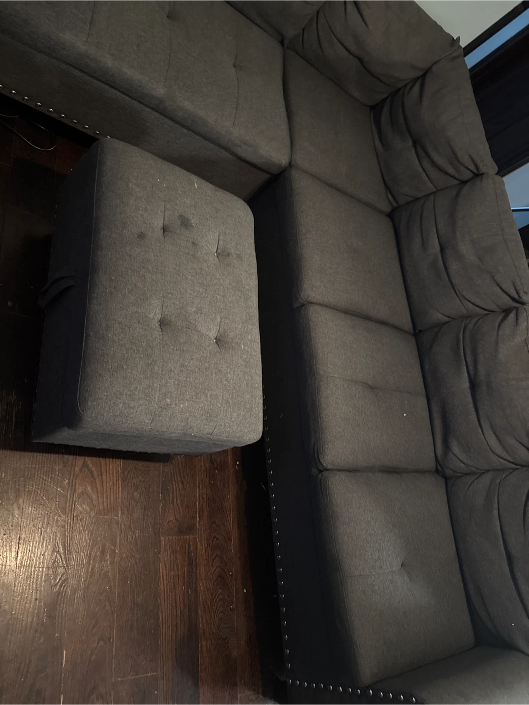 Used couch needs deep cleaning . 3 pieces. - photo 2