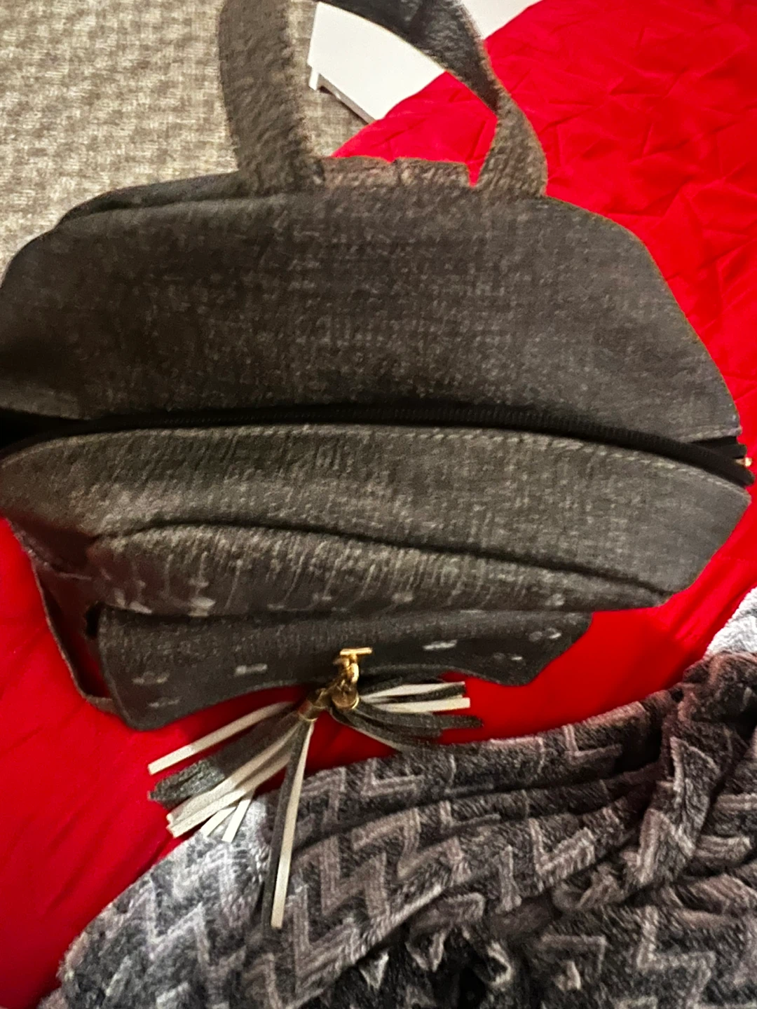 Grey Tasseled Backpack - photo 2