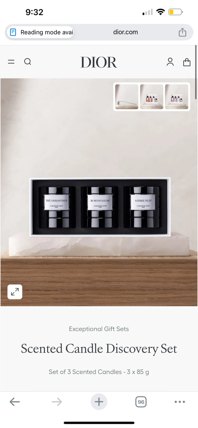 Dior Scented Candle Discovery Set - Set of 3