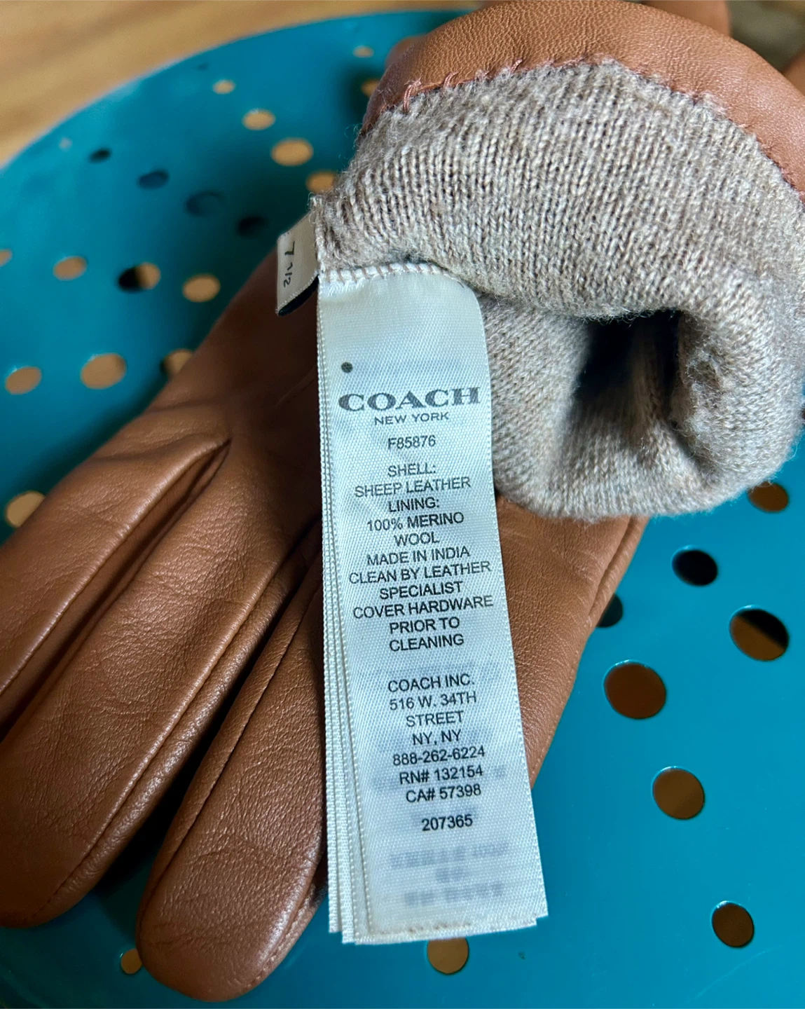 Coach leather gloves - photo 5