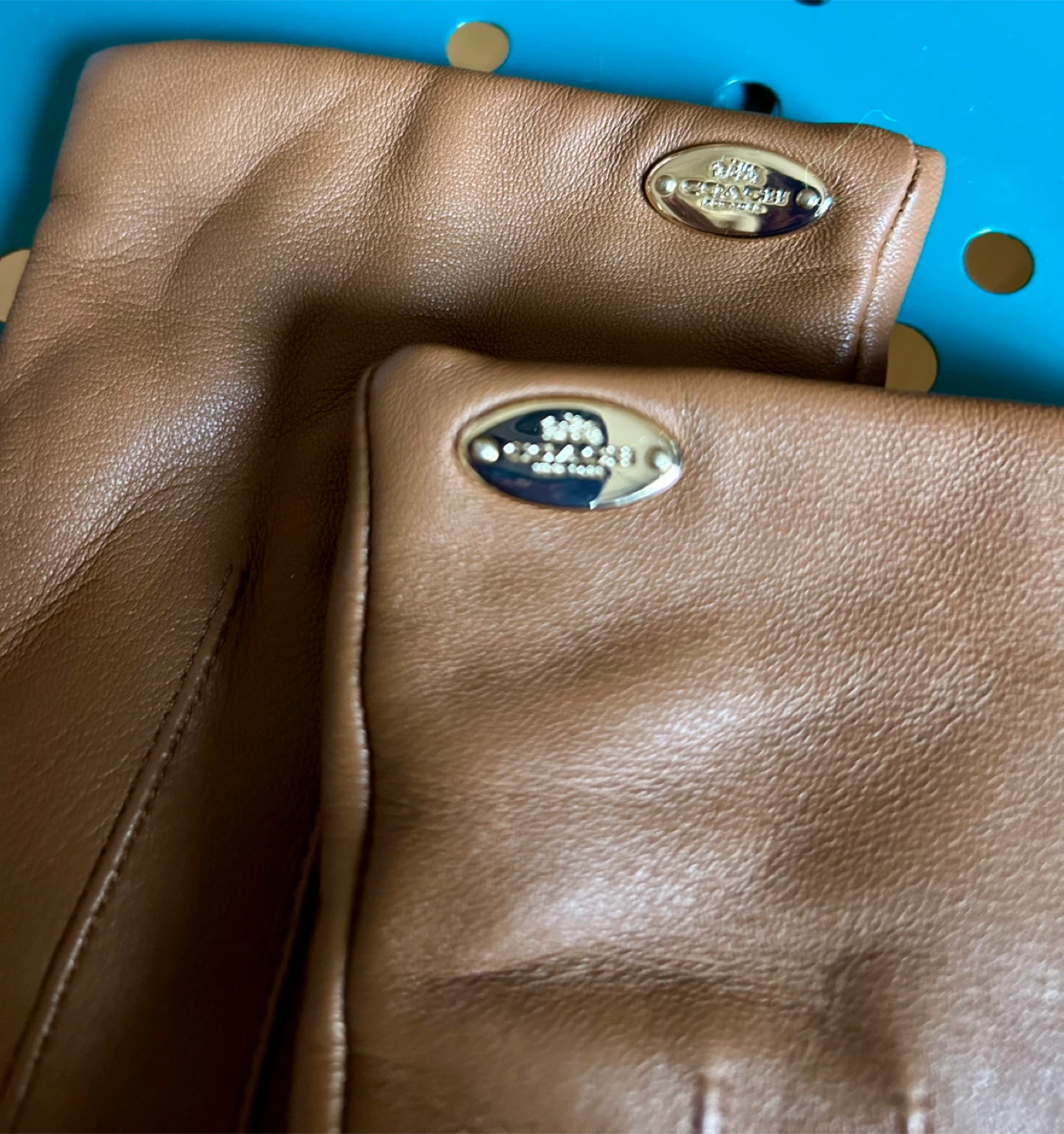 Coach leather gloves - photo 2